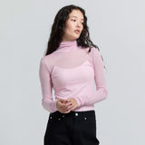 Airy Slim Rib High Neck Top