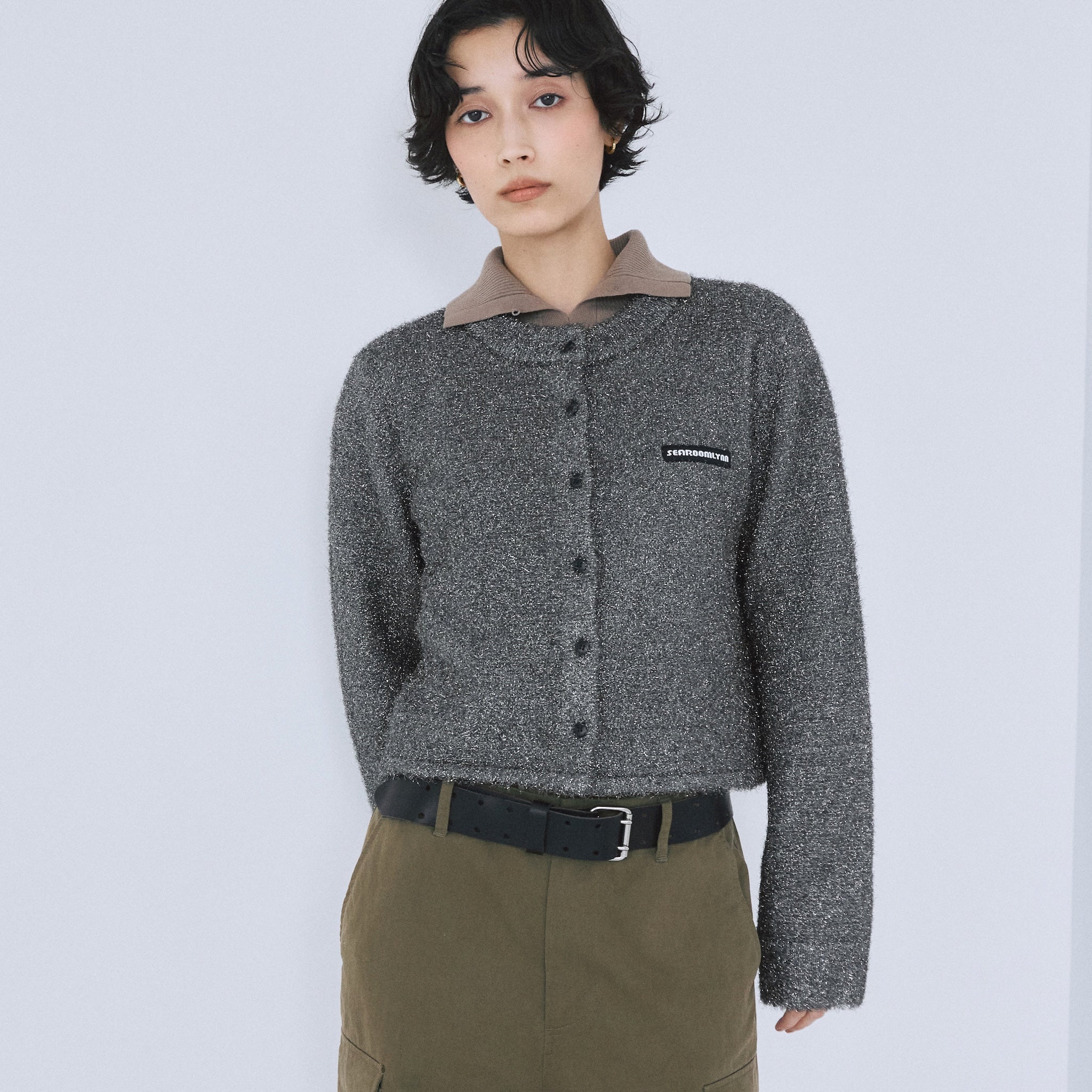 Glitter Yarn Knitカーディガン