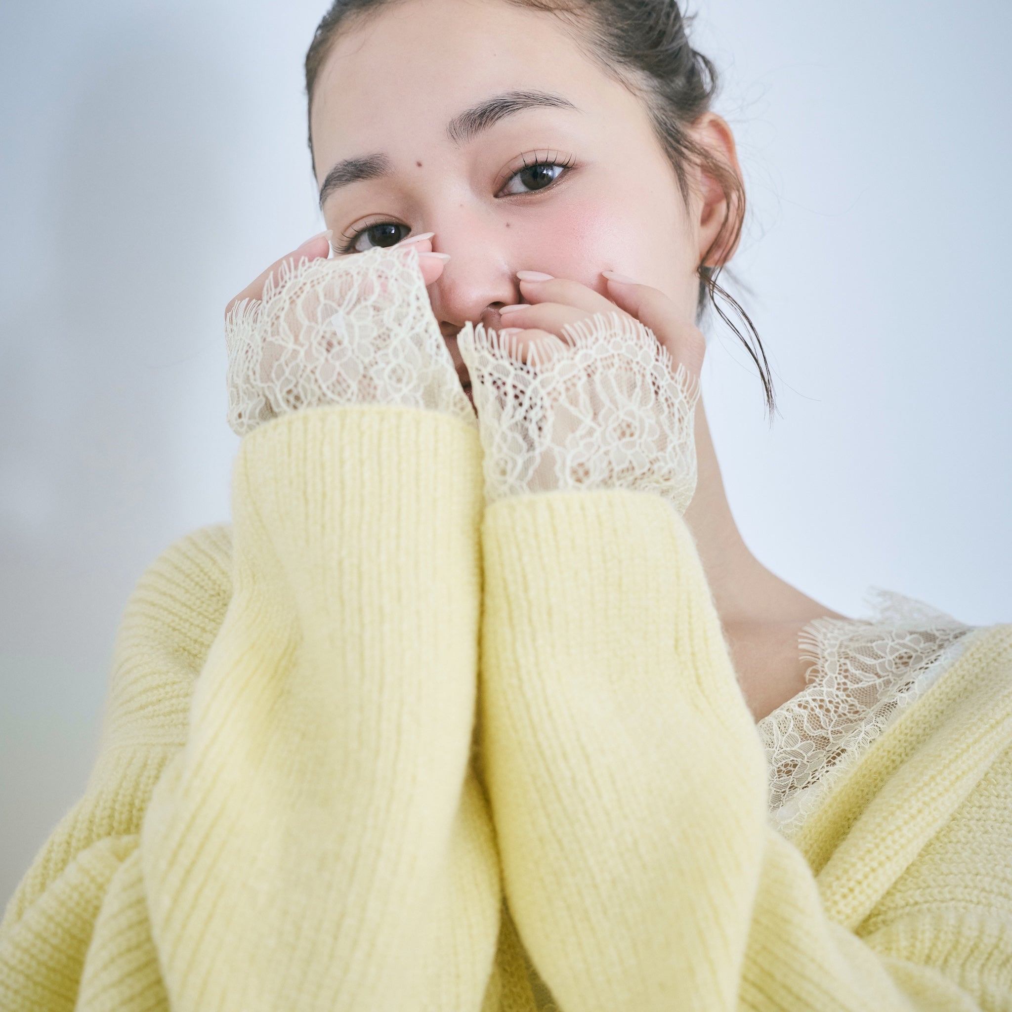 Eye Lash Laceニットトップス