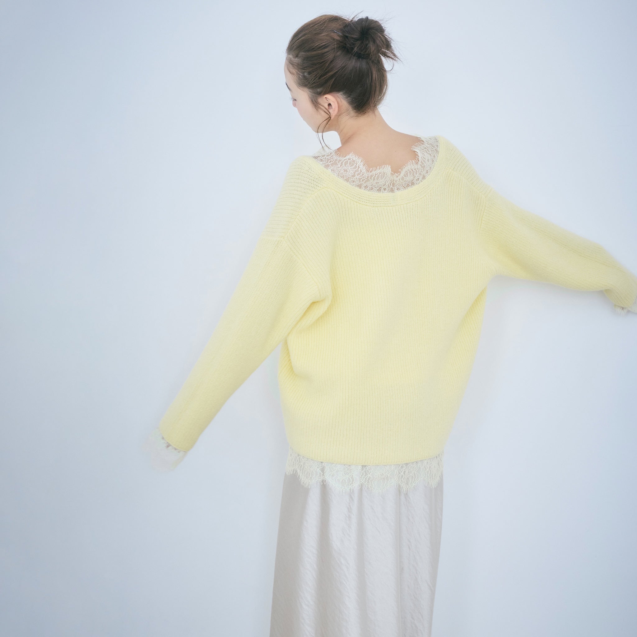 Eye Lash Laceニットトップス