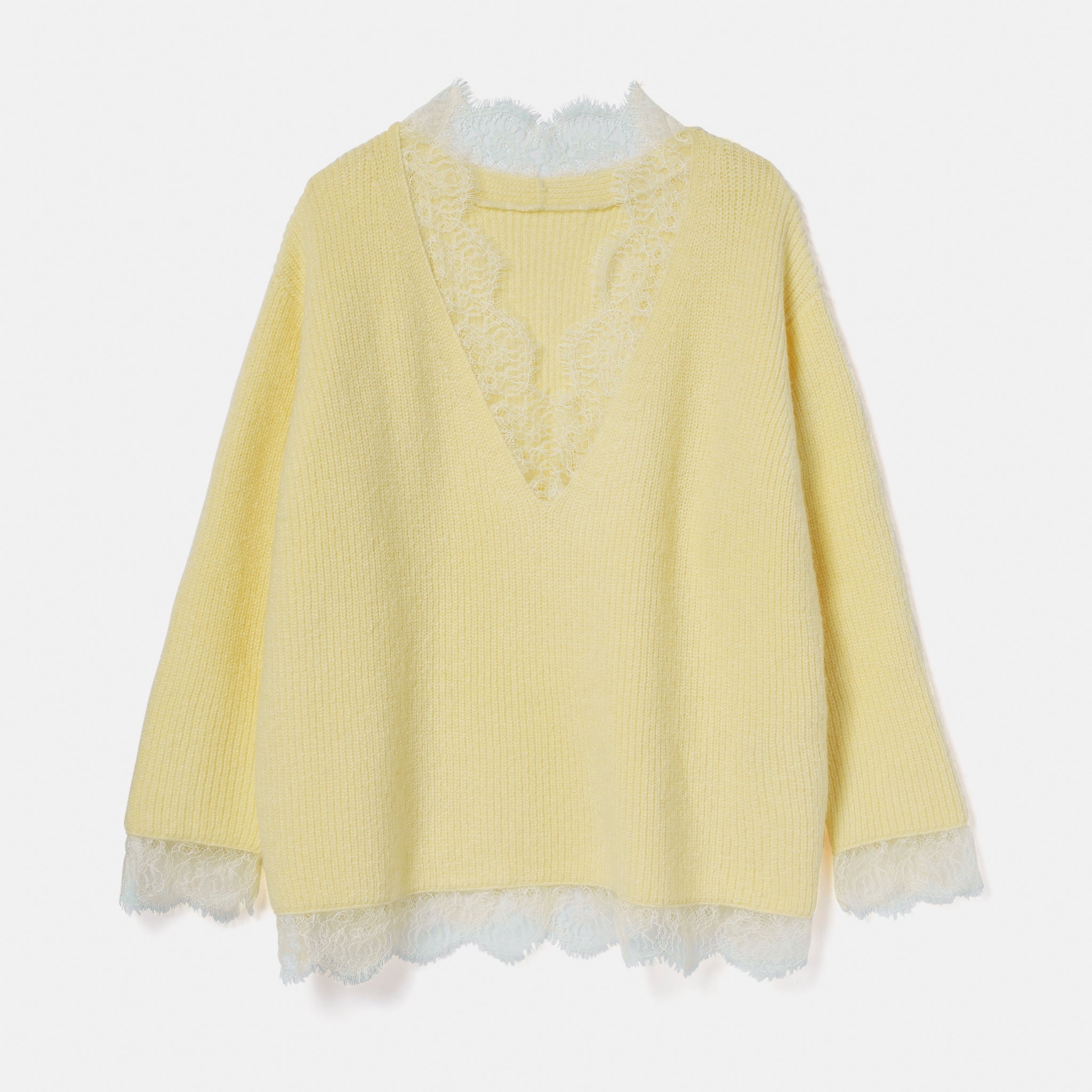 Eye Lash Laceニットトップス