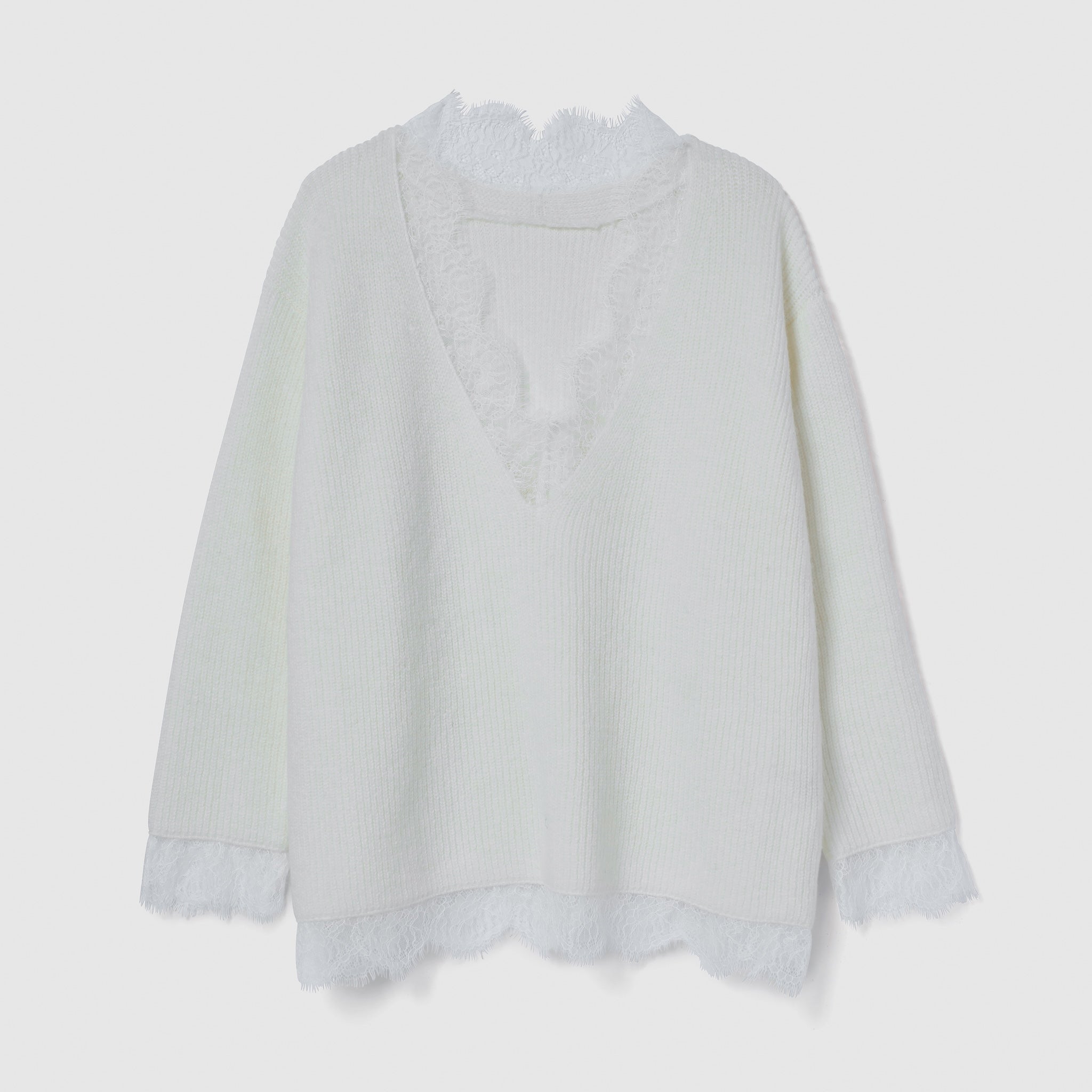 Eye Lash Laceニットトップス