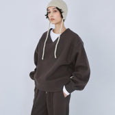 VネックメッシュSweatプルオーバー