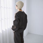 VネックメッシュSweatプルオーバー