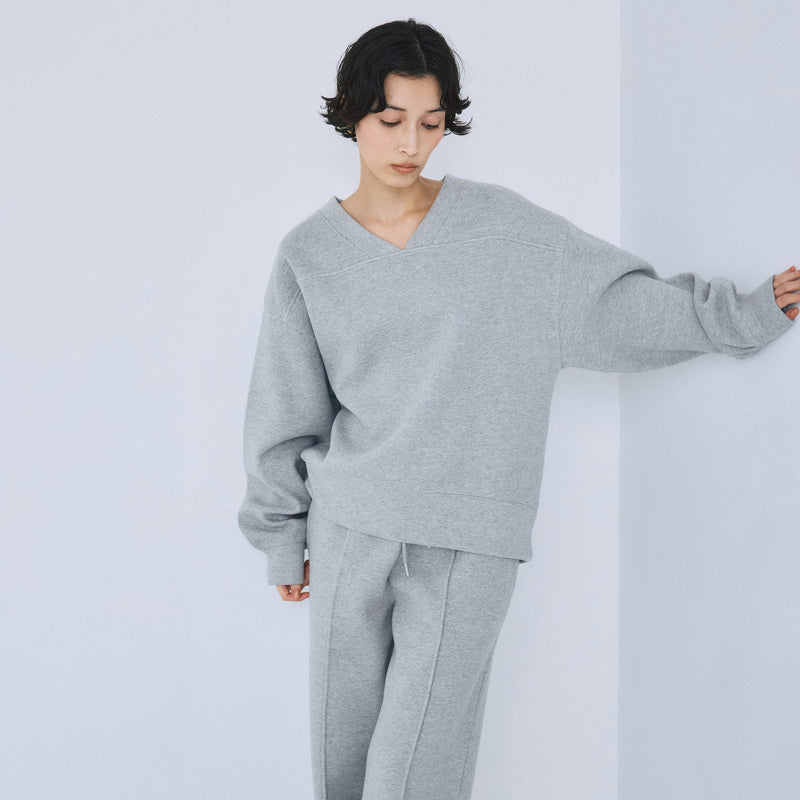 VネックメッシュSweatプルオーバー