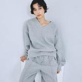 VネックメッシュSweatプルオーバー