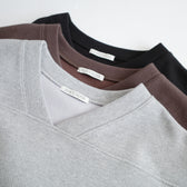 VネックメッシュSweatプルオーバー