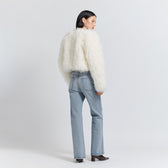Cloud furノーカラーcoat
