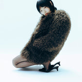 Cloud furノーカラーcoat