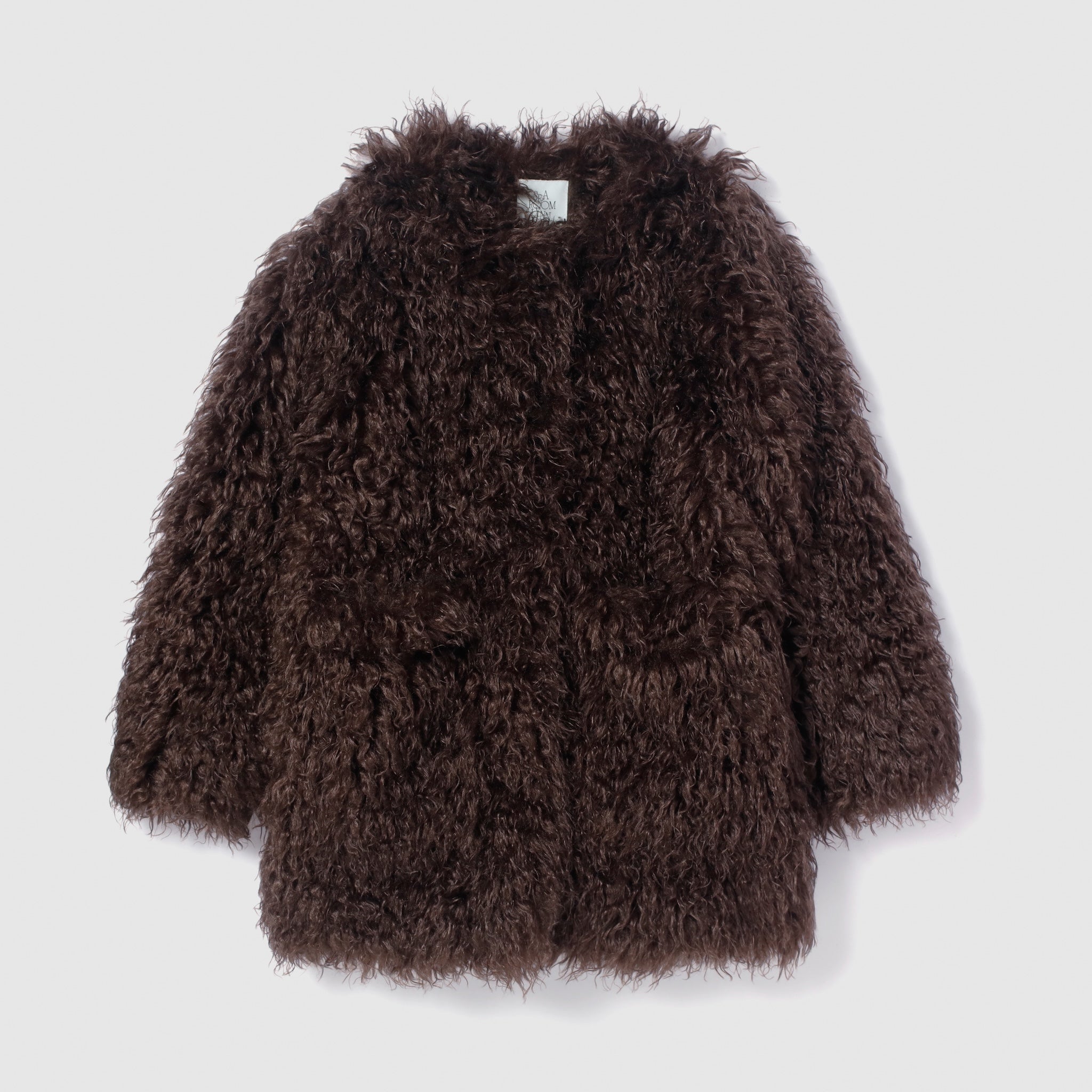 Cloud furノーカラーcoat
