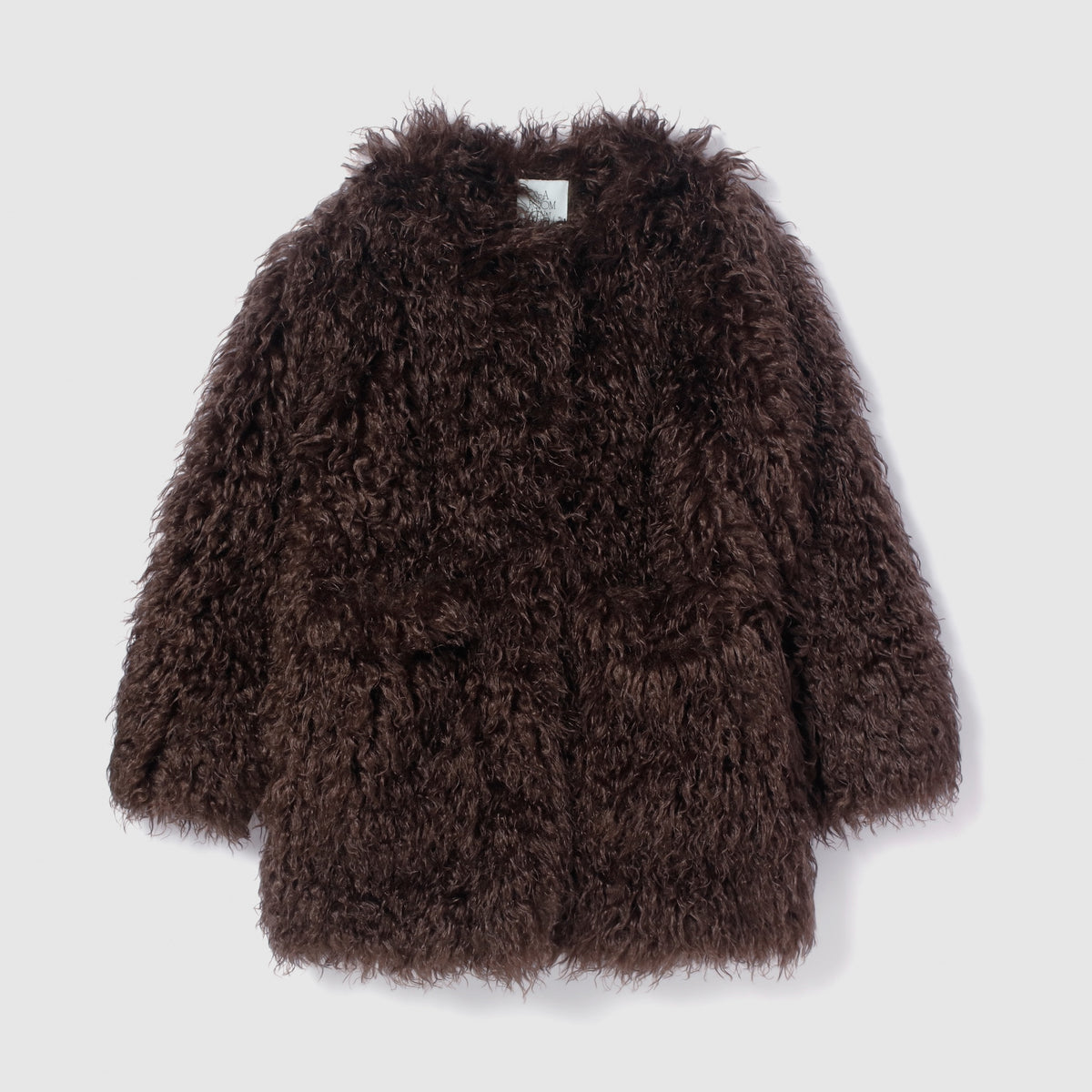 Cloud furノーカラーcoat
