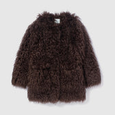 Cloud furノーカラーcoat
