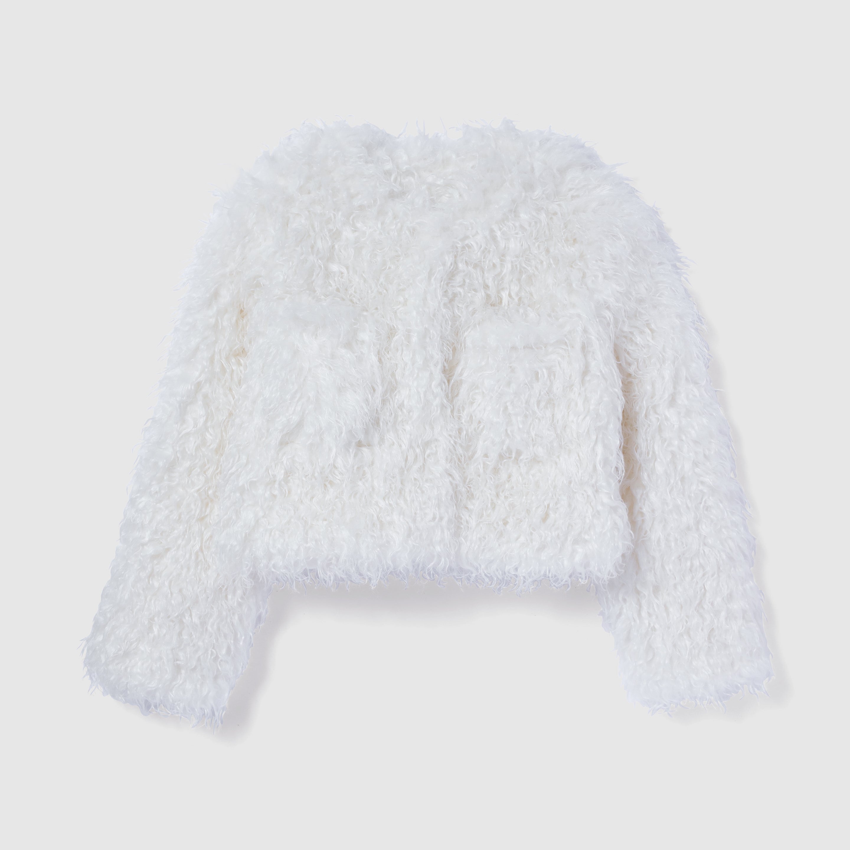 Cloud furノーカラーcoat