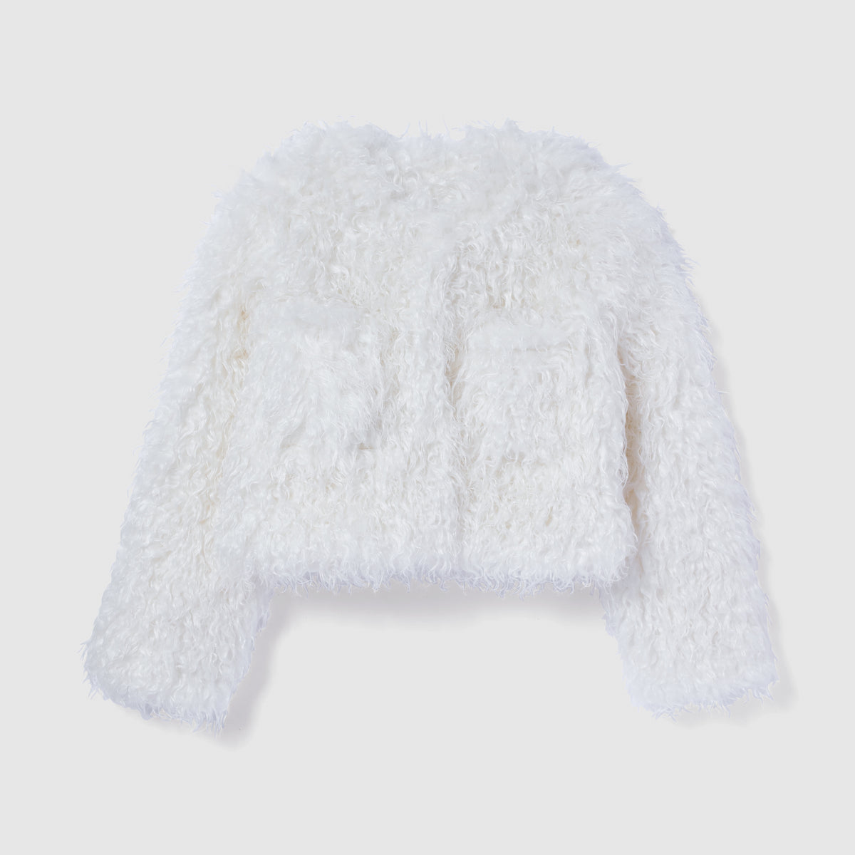 Cloud furノーカラーcoat