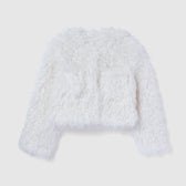 Cloud furノーカラーcoat