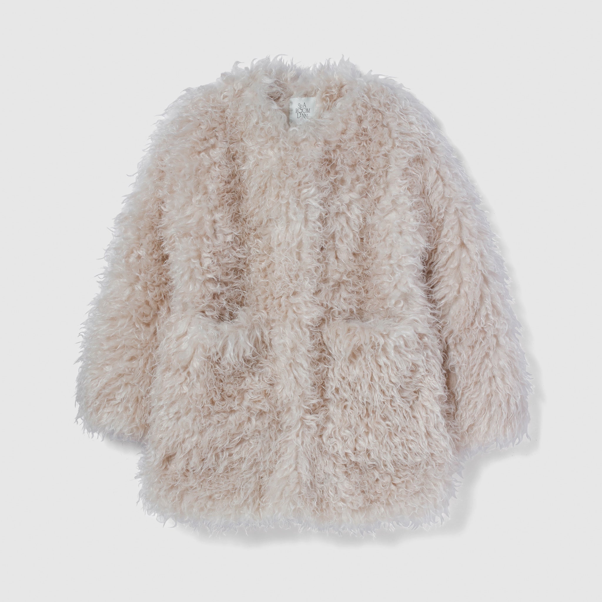 Cloud furノーカラーcoat