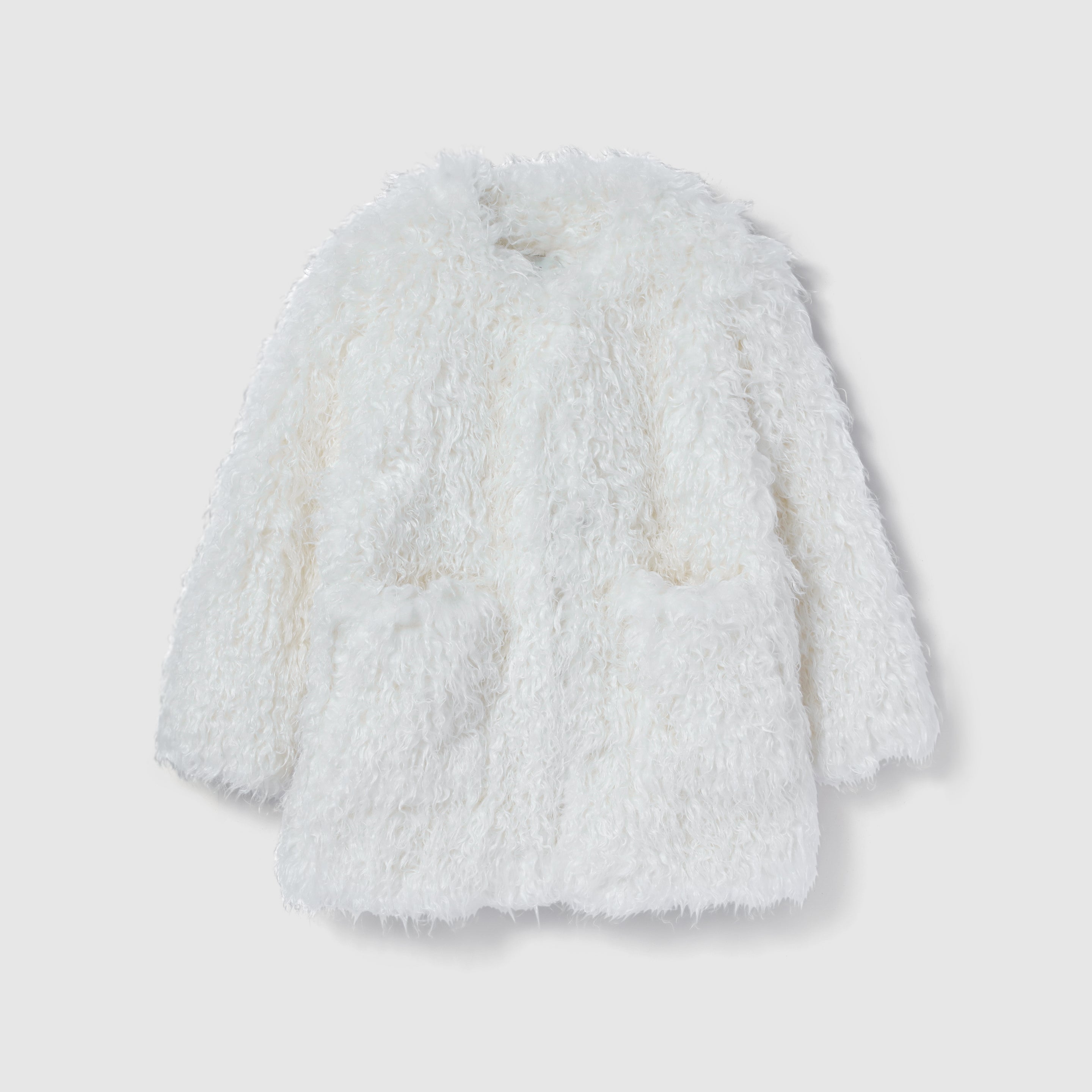 Cloud furノーカラーcoat