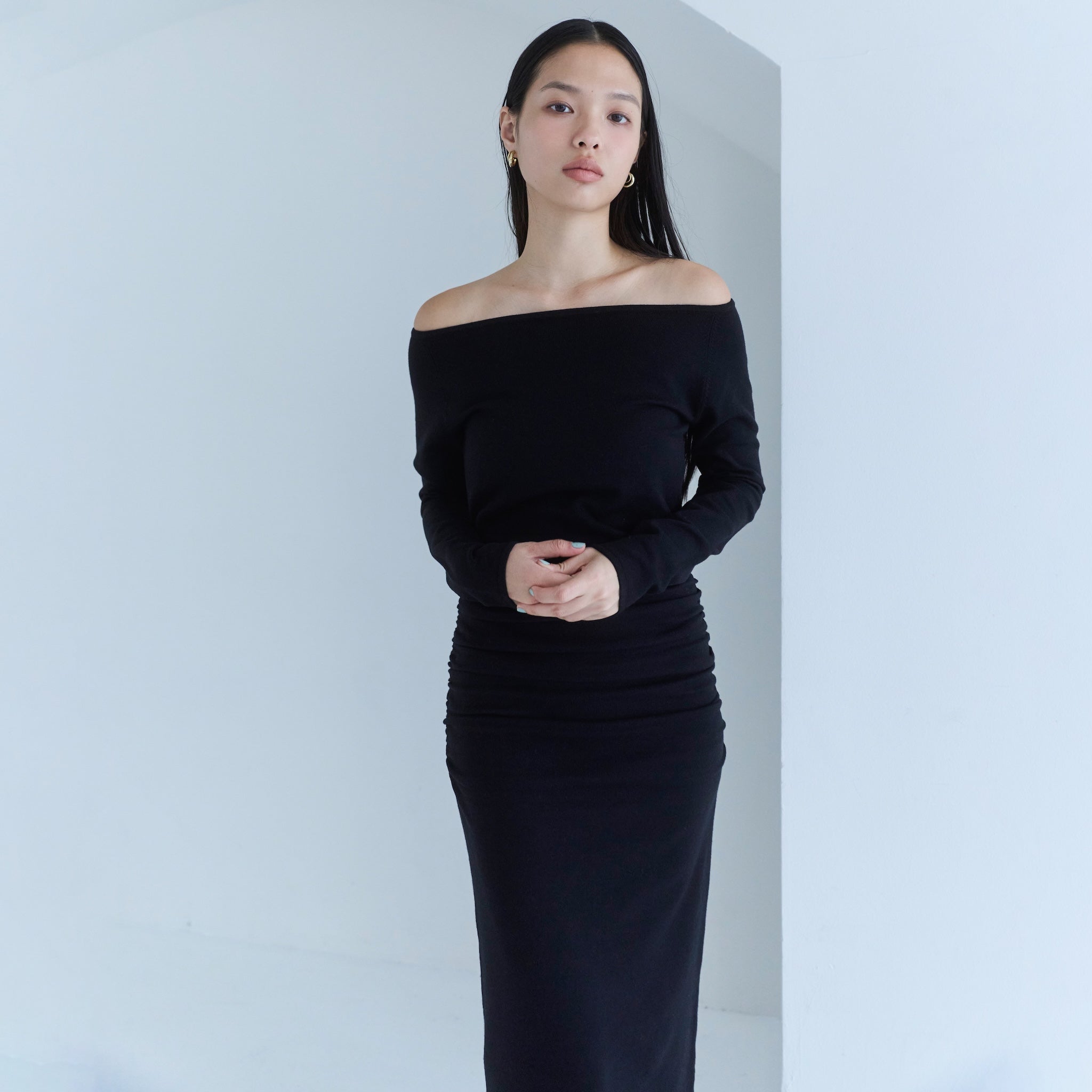 searoomlynn 2wayネックKnitアイラインワンピース 2wayネックKnitアイラインワンピース