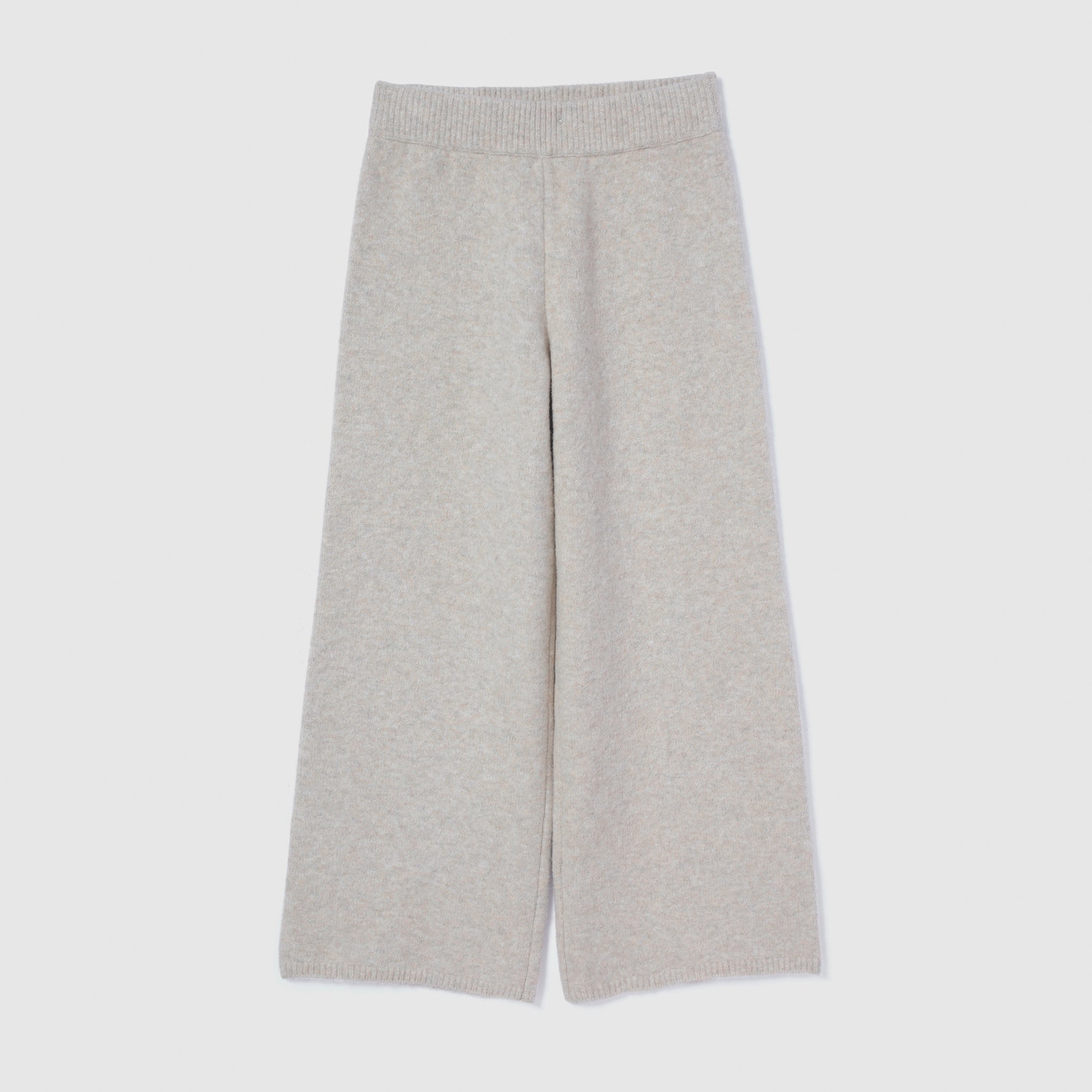 ウールmix ルーズストレートニットパンツ