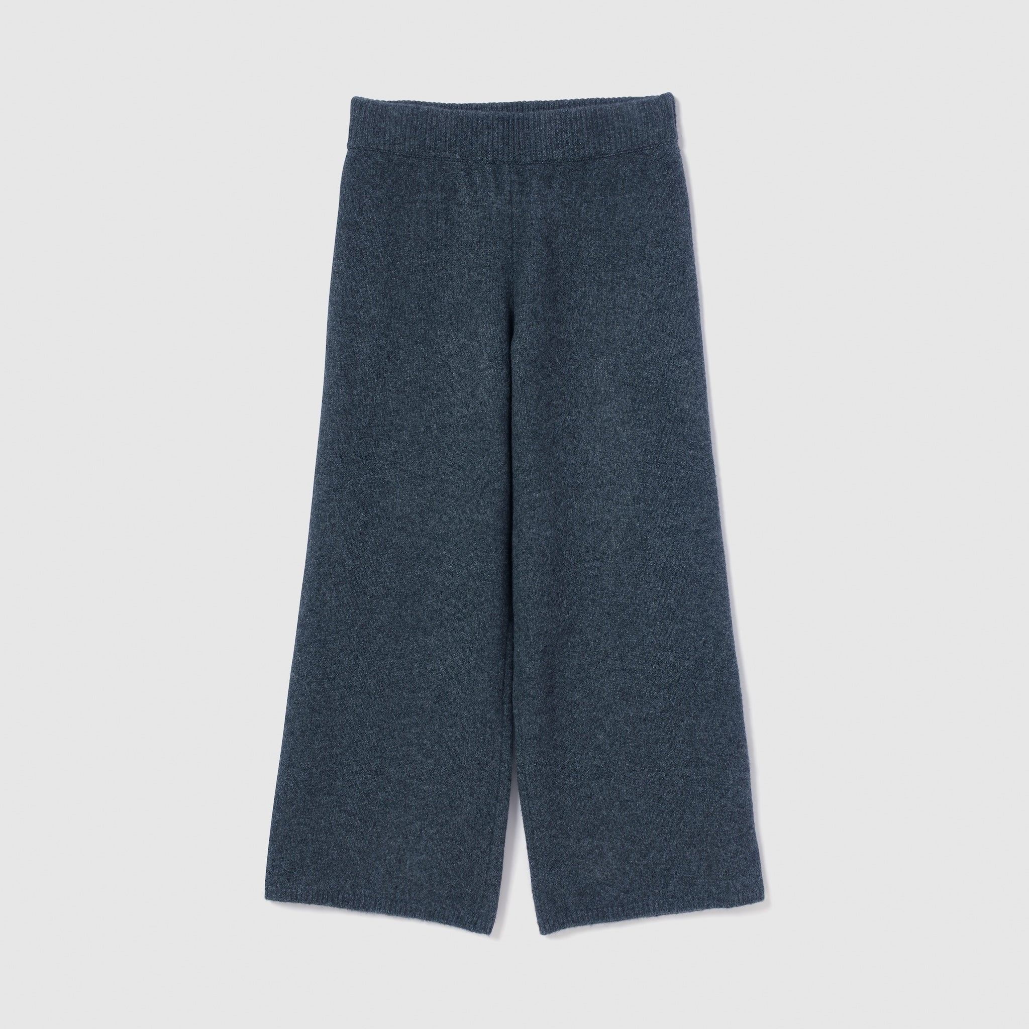 ウールmix ルーズストレートニットパンツ