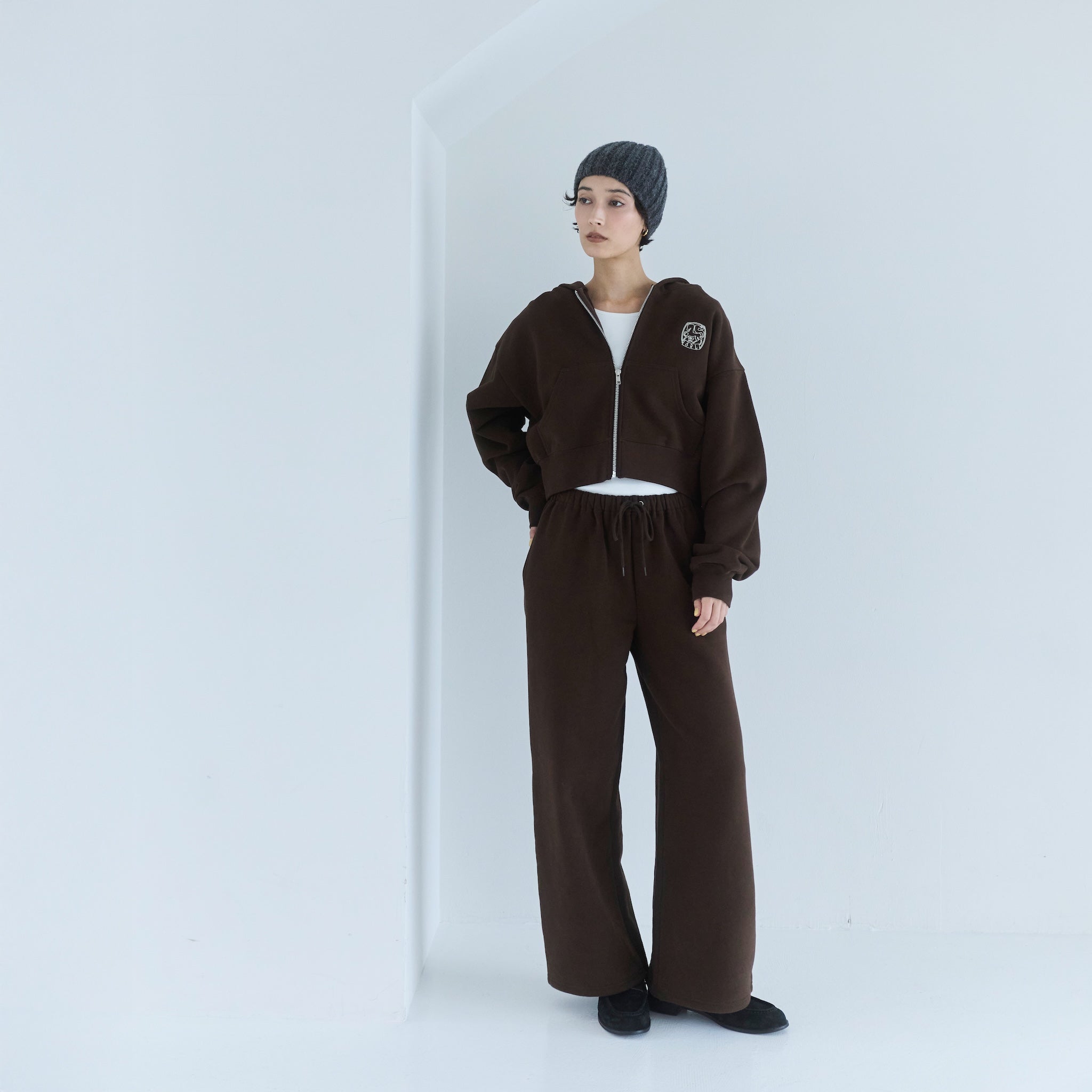 Brushed Cotton Pony Zipフーディー/イージーパンツ Brushed Cotton Pony イージーパンツ