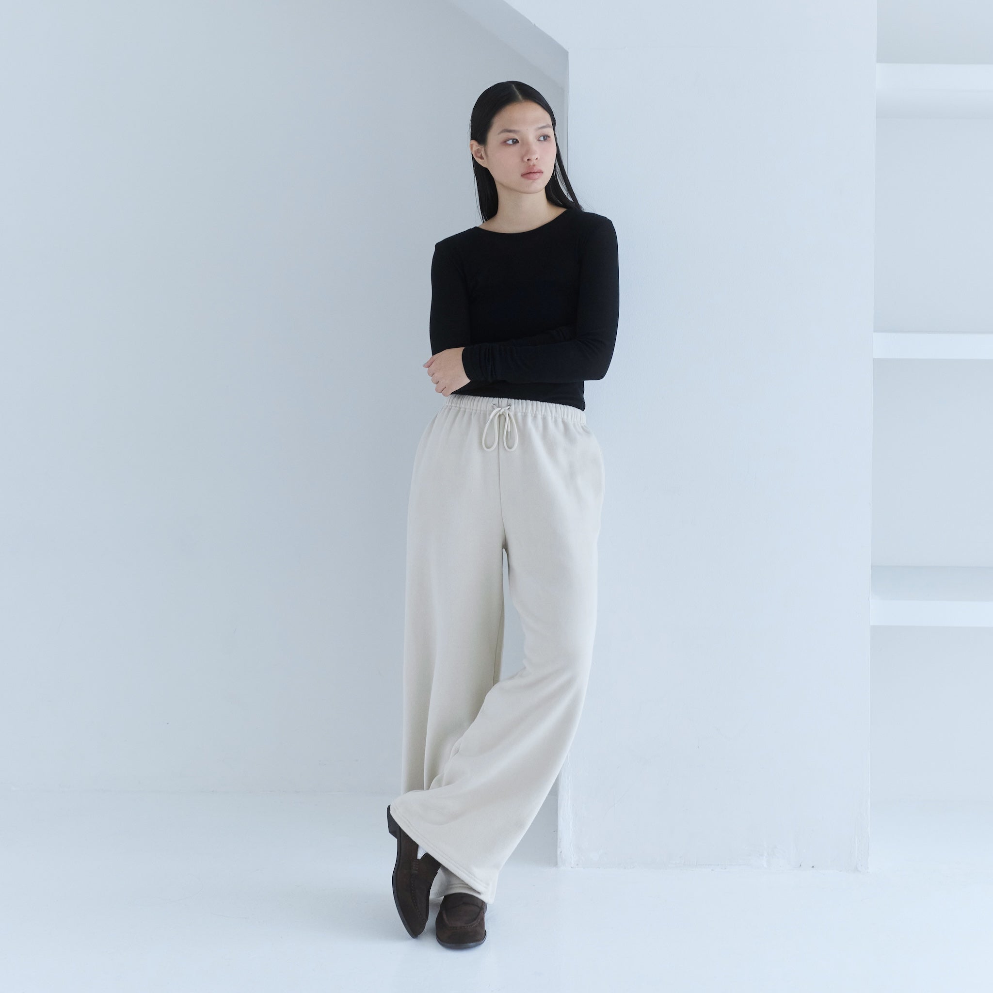 Brushed Cotton Pony Zipフーディー　searoomlynn Brushed Cotton Pony イージーパンツ