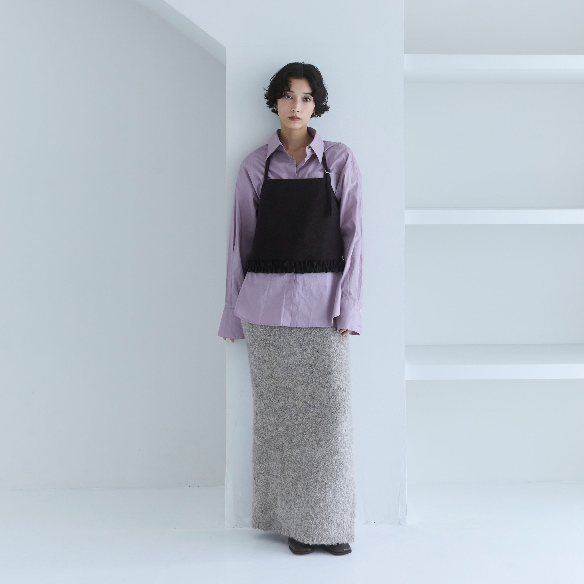 mini poodleブークレアイラインスカート