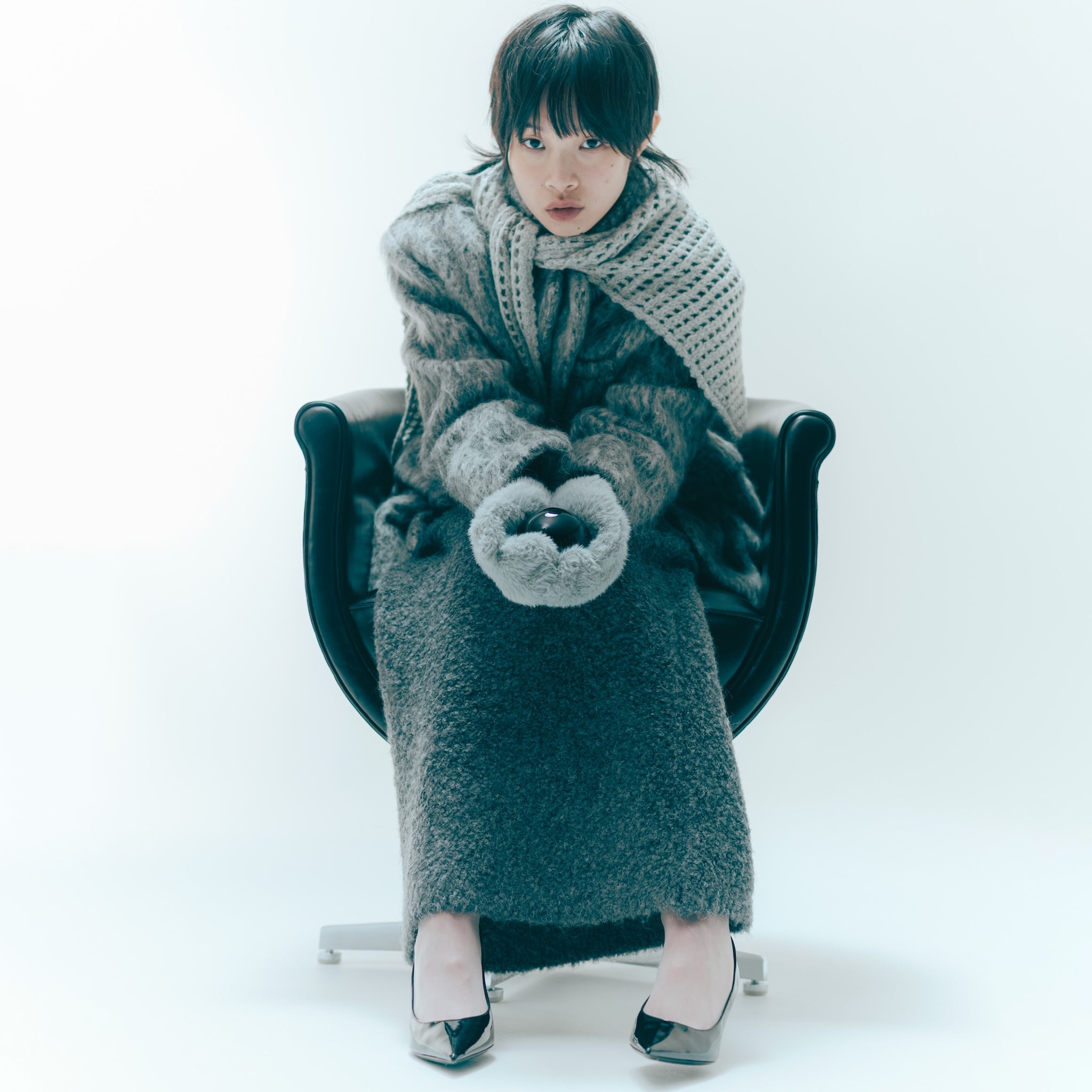 mini poodleブークレアイラインスカート