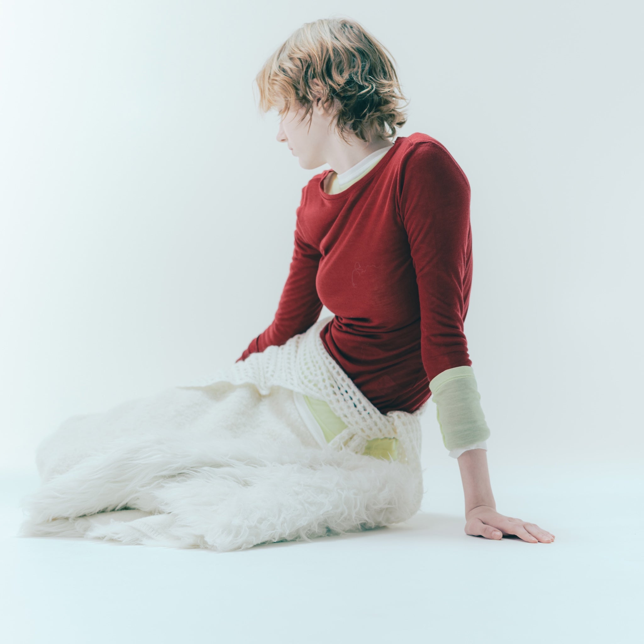 mini poodleブークレアイラインスカート