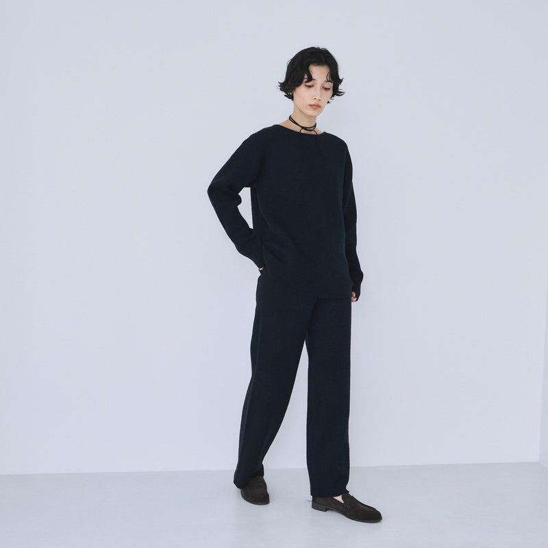 シャギーニットストレートパンツ