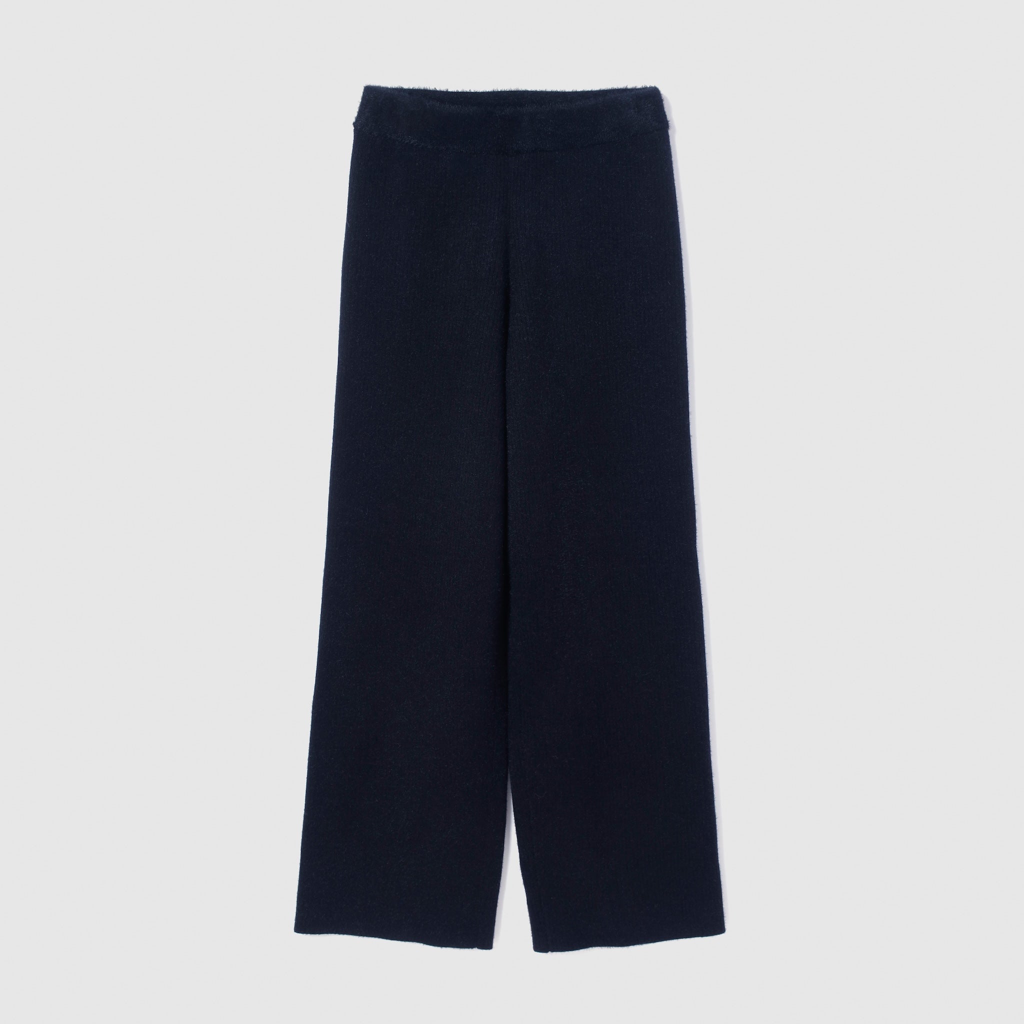 シャギーニットストレートパンツ