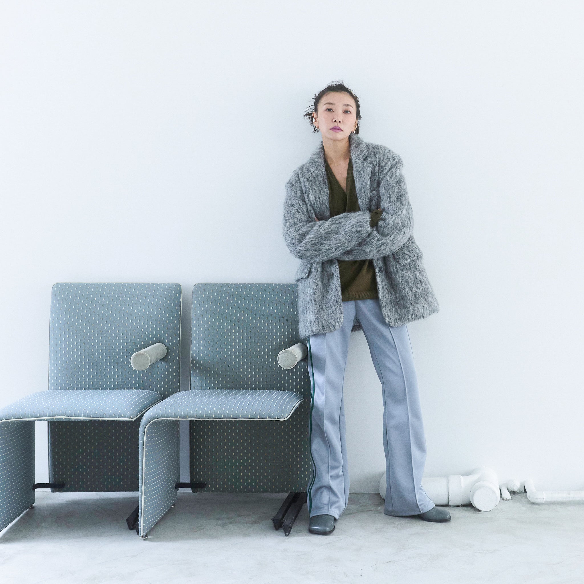 collab Asymmetry Line Trackpants