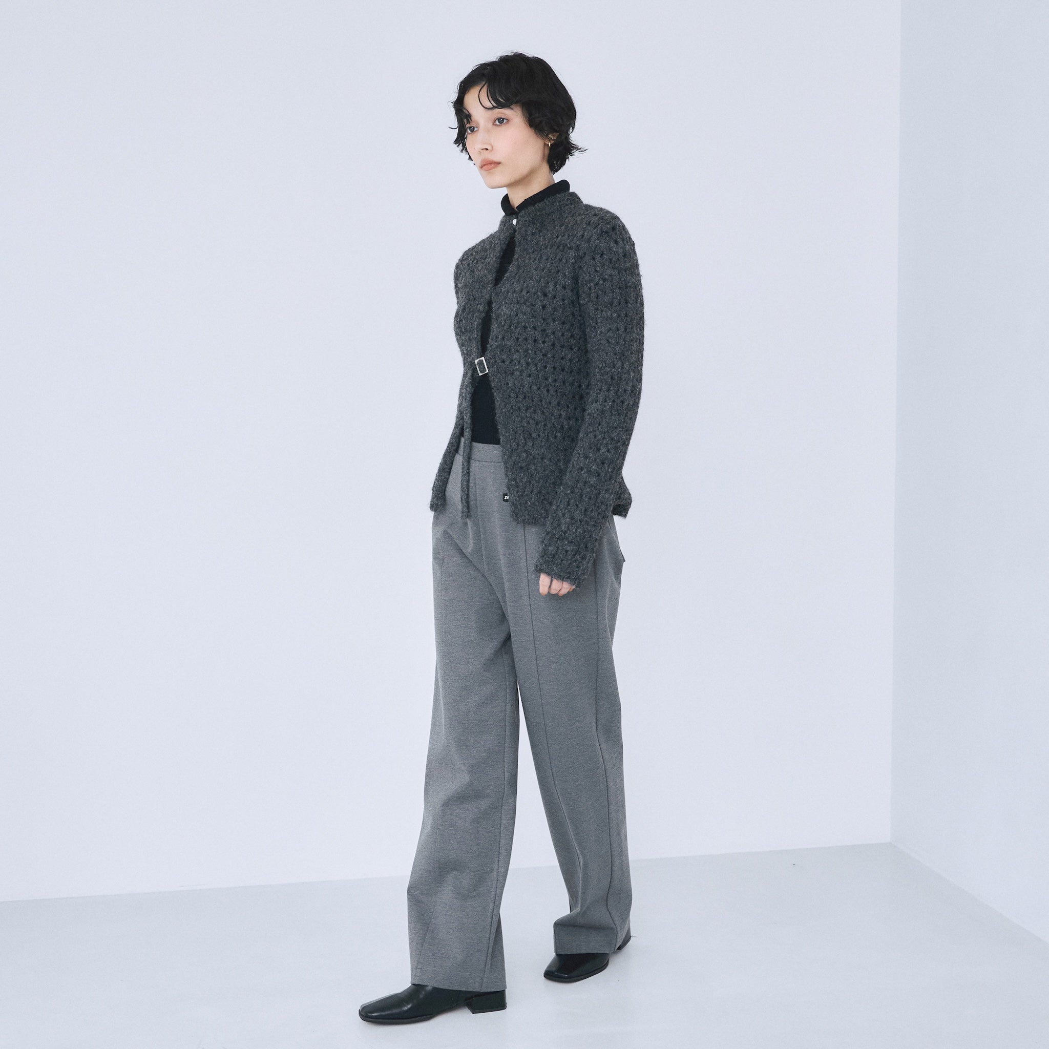 Brushedストレートパンツ