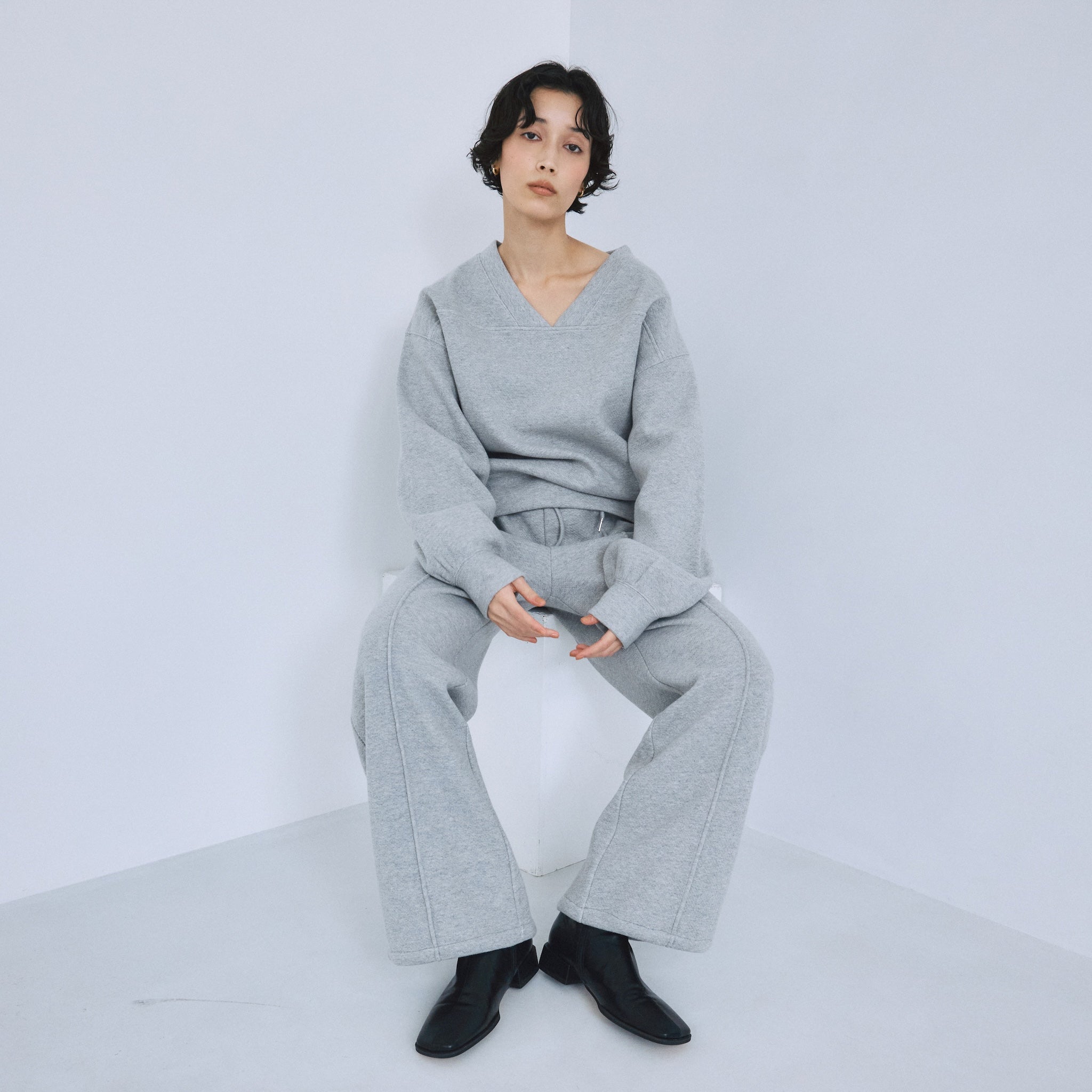 メッシュSweatストレートパンツ