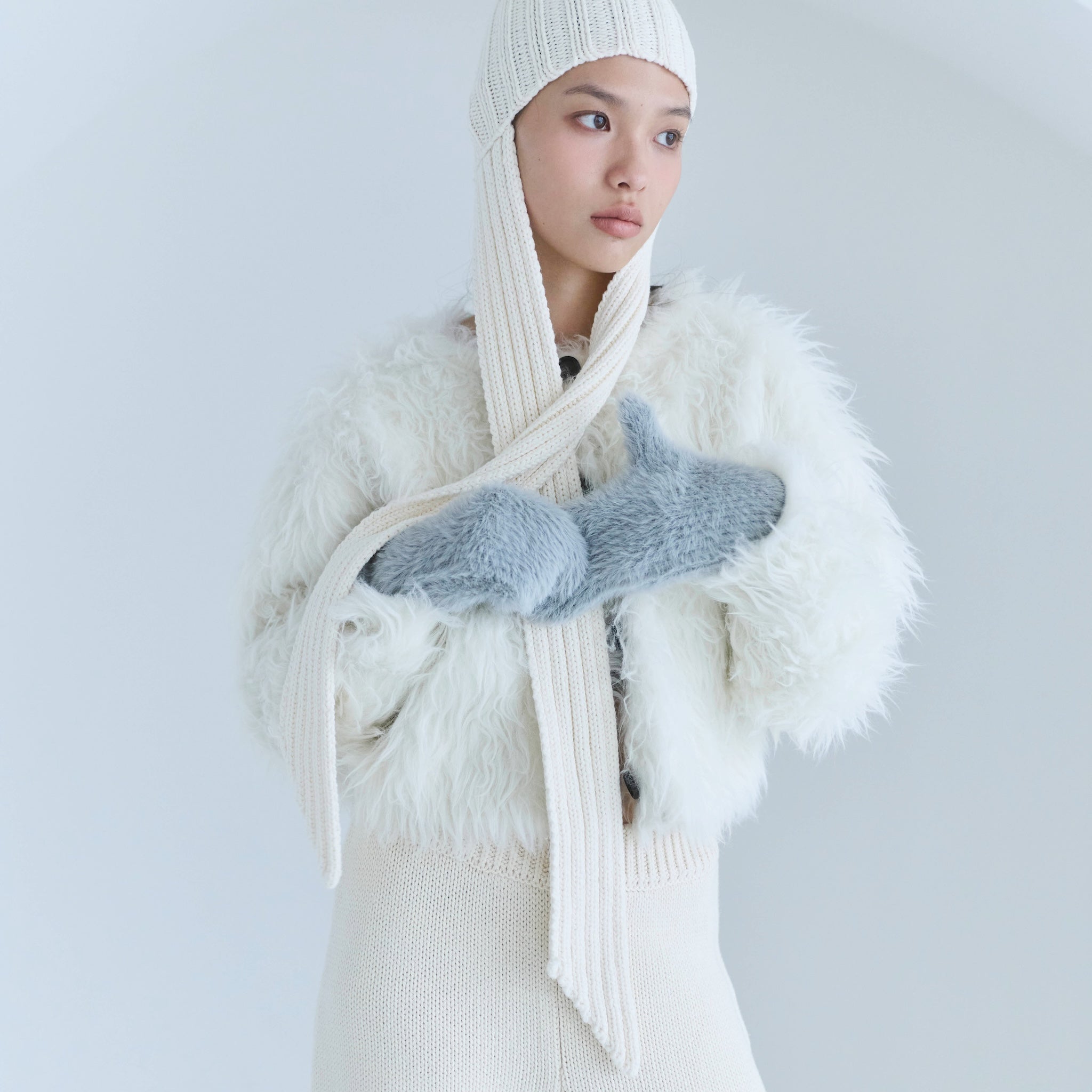 シャギーニットミトン