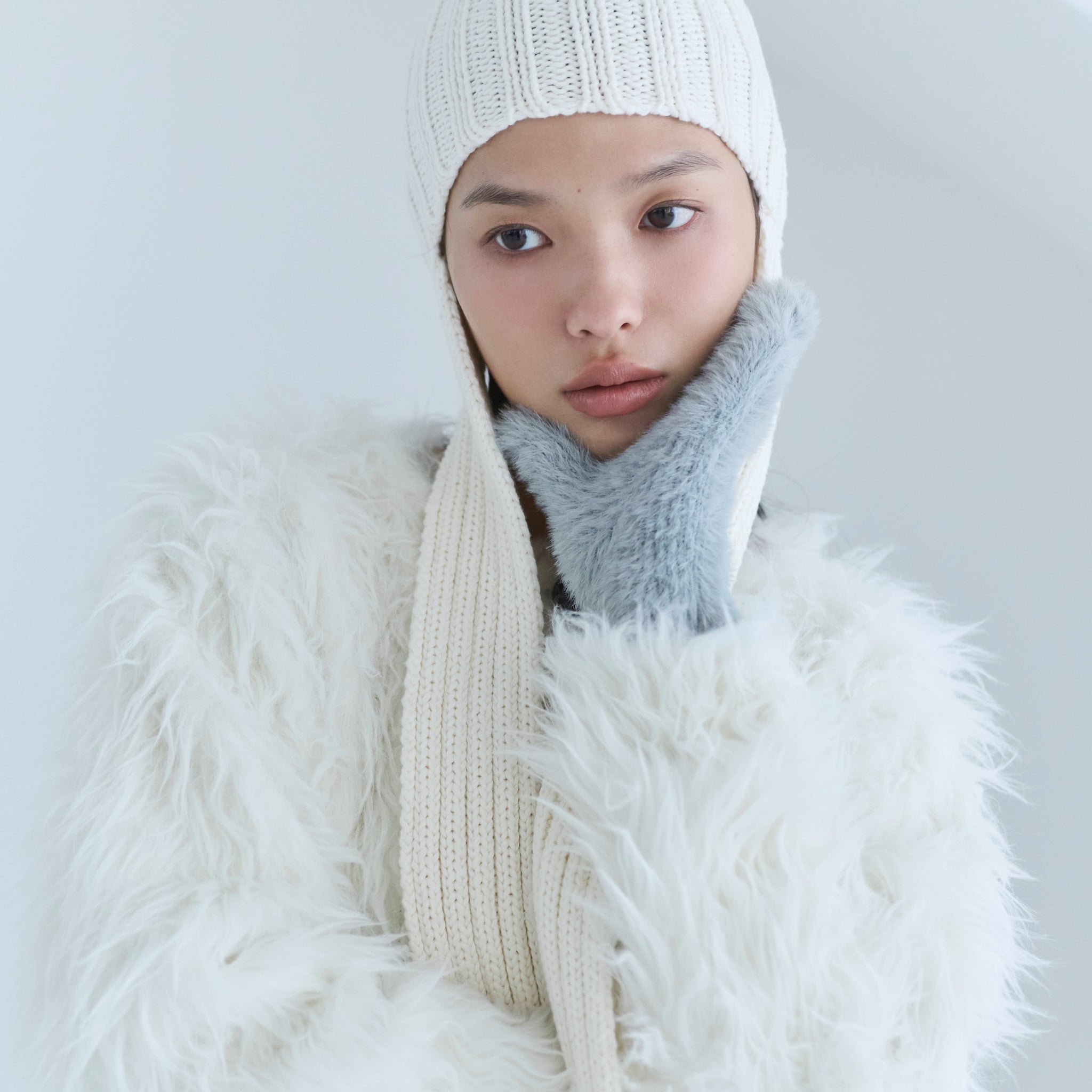 シャギーニットミトン