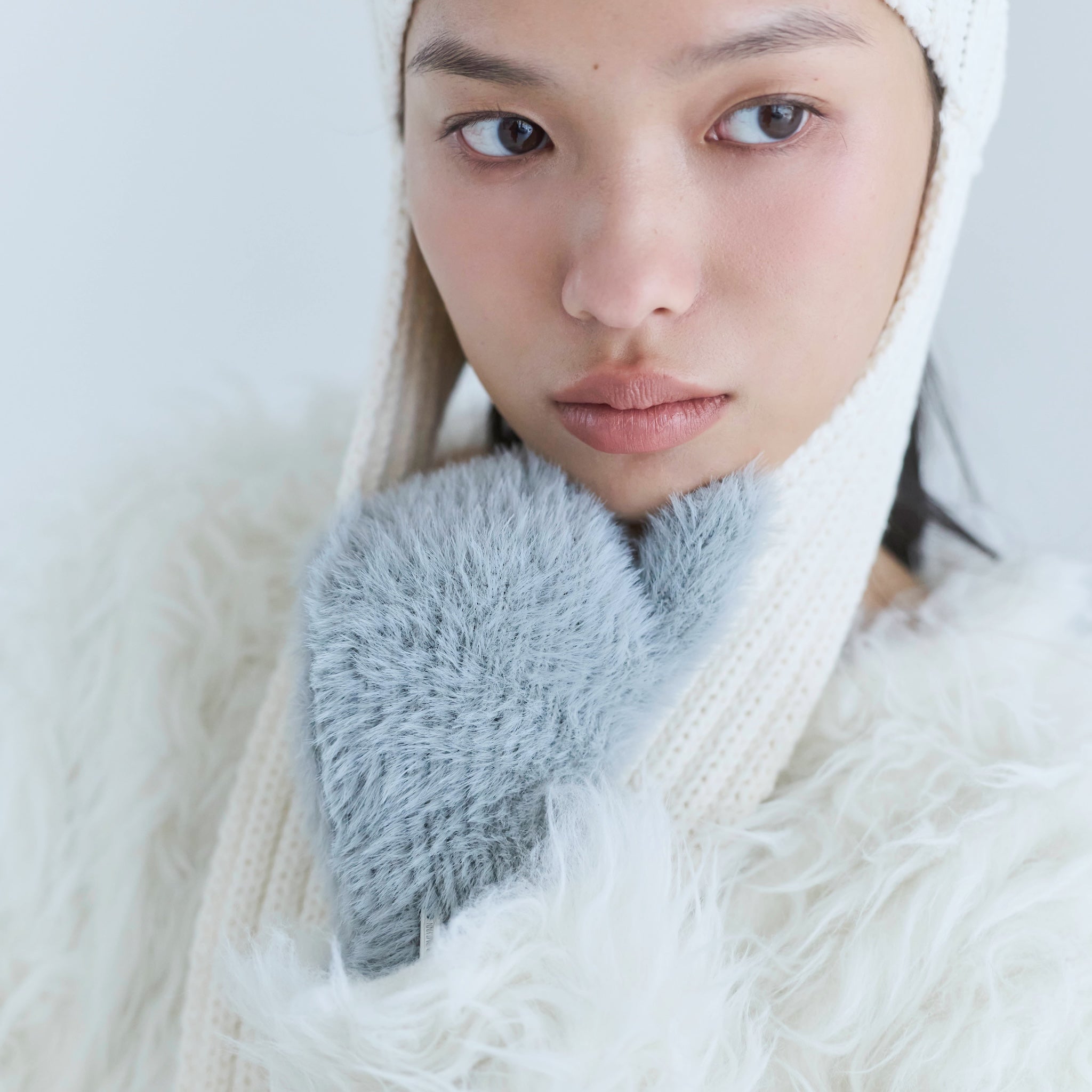 シャギーニットミトン