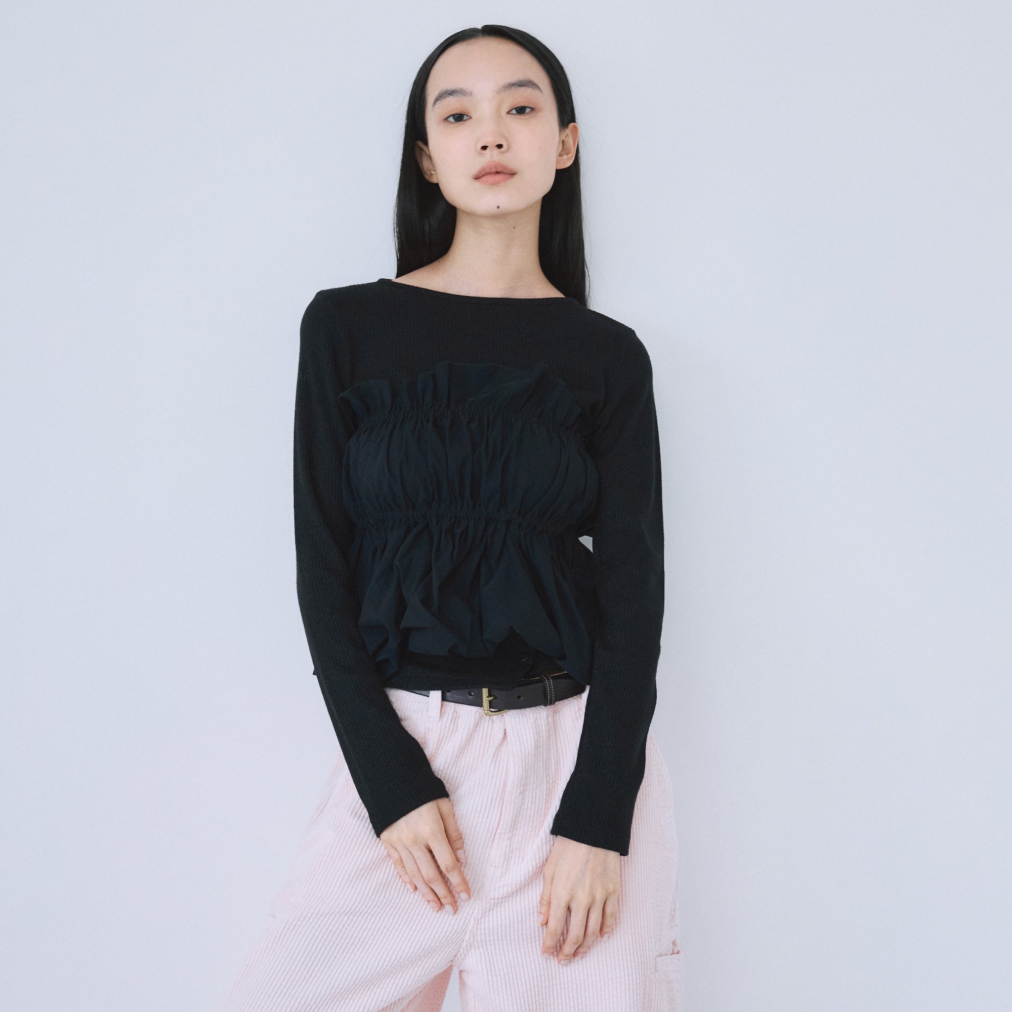 Curve Frillバルーンレイヤードビスチェ