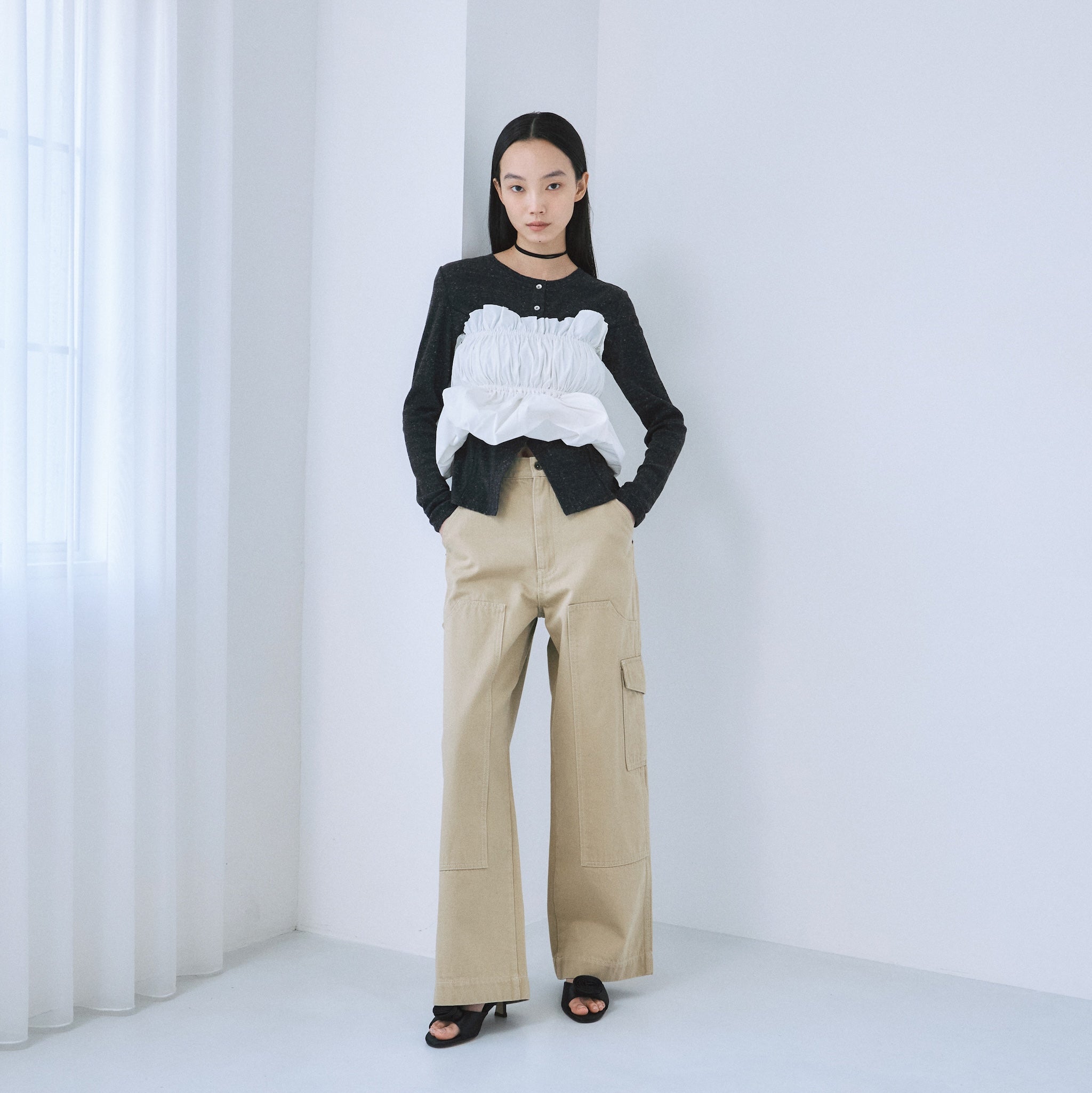 Curve Frill Balloon Layered Bustier