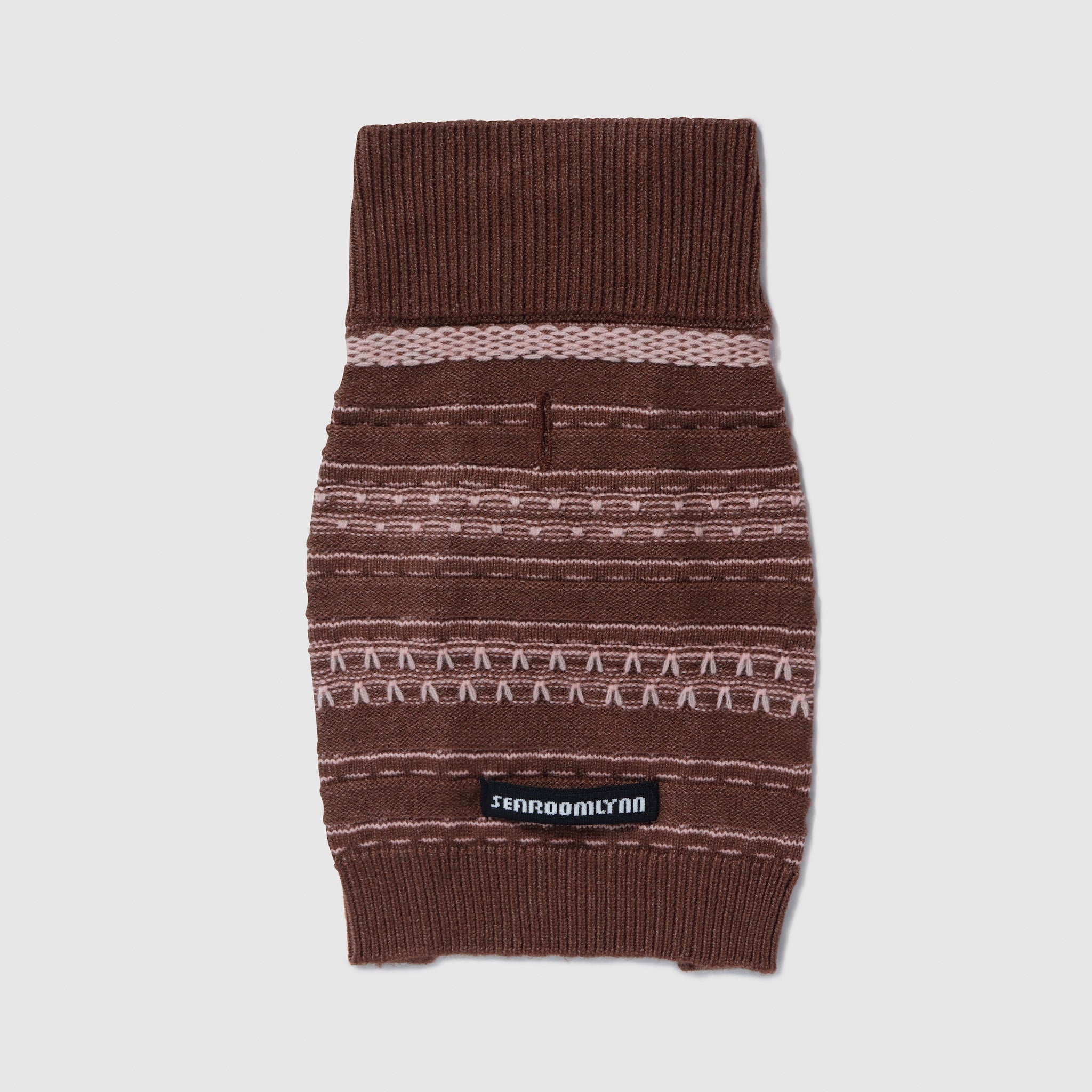 Jacquard knit zip high neck (DOG)
