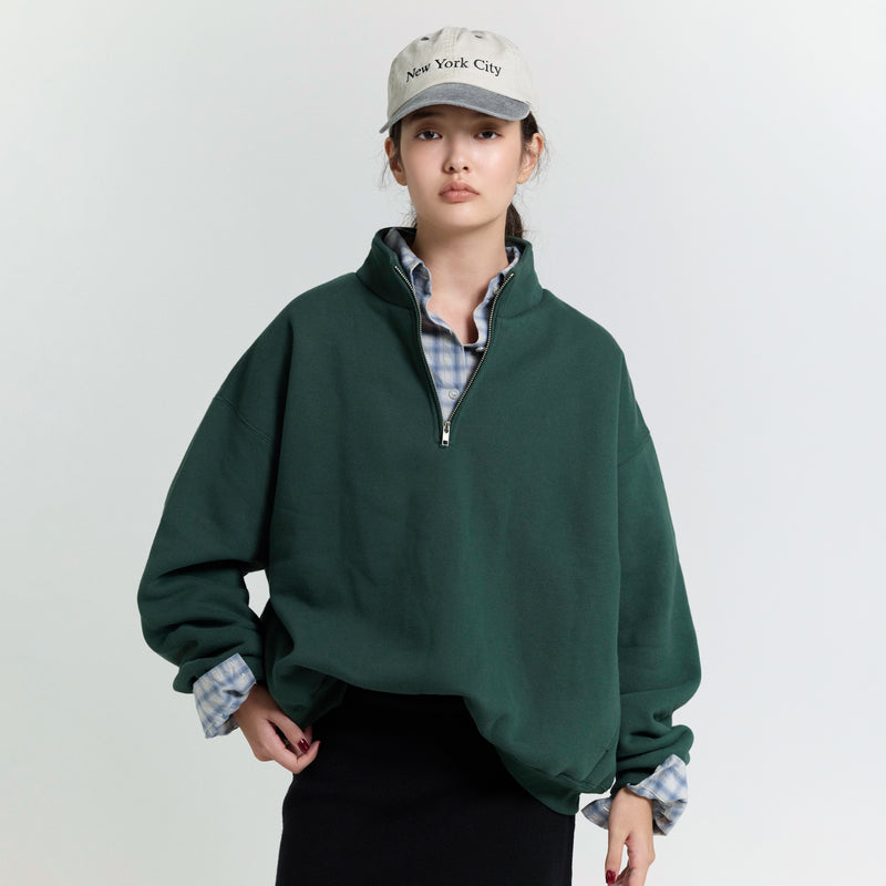 Volume Sweat Stand Collar Pullover