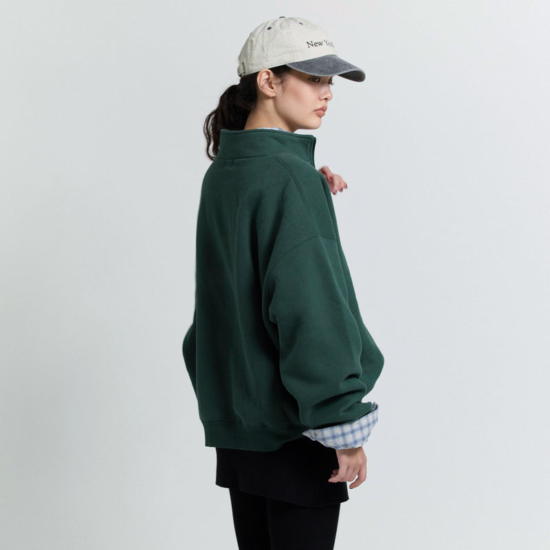 Volume Sweat Stand Collar Pullover