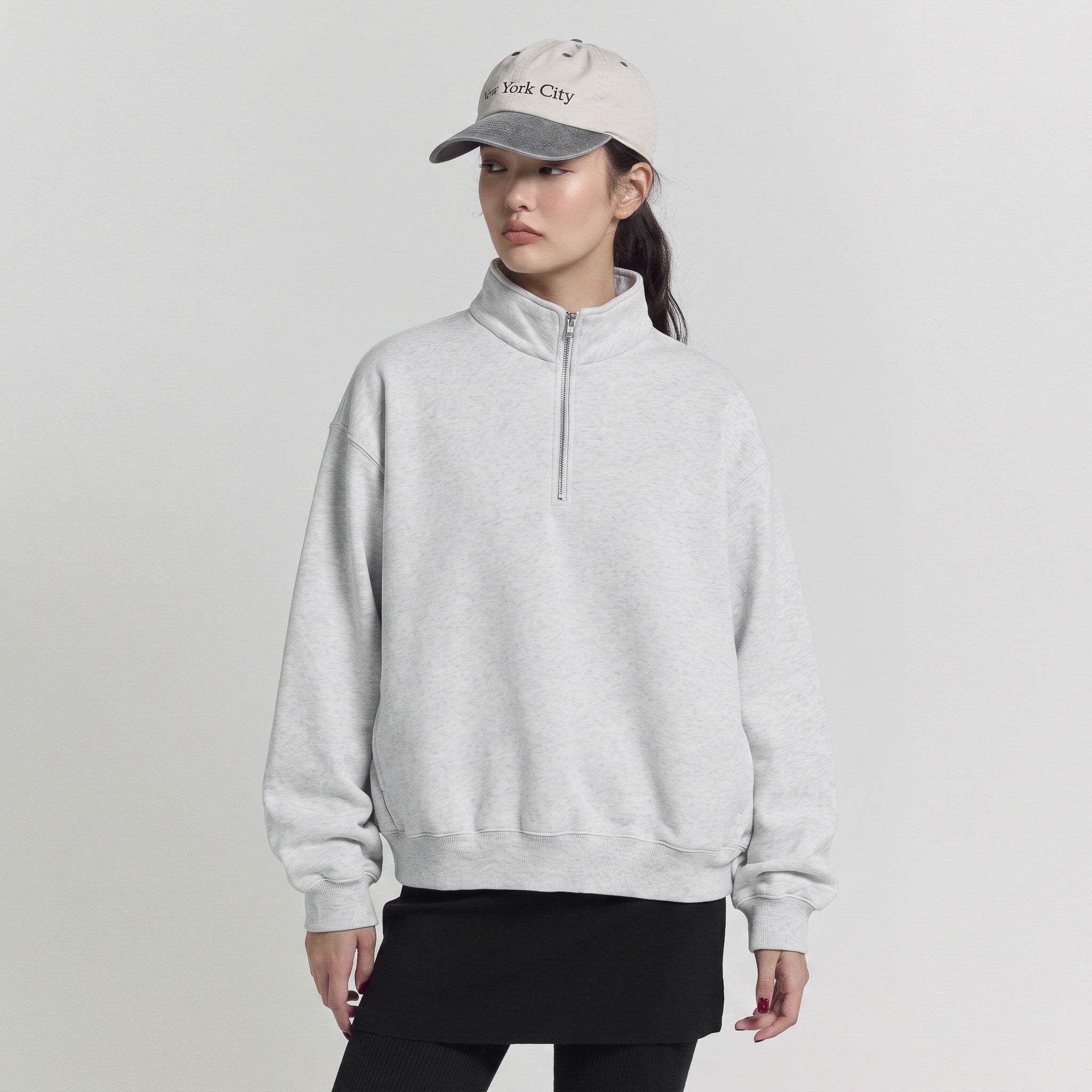 Volume Sweat スタンドカラープルオーバー