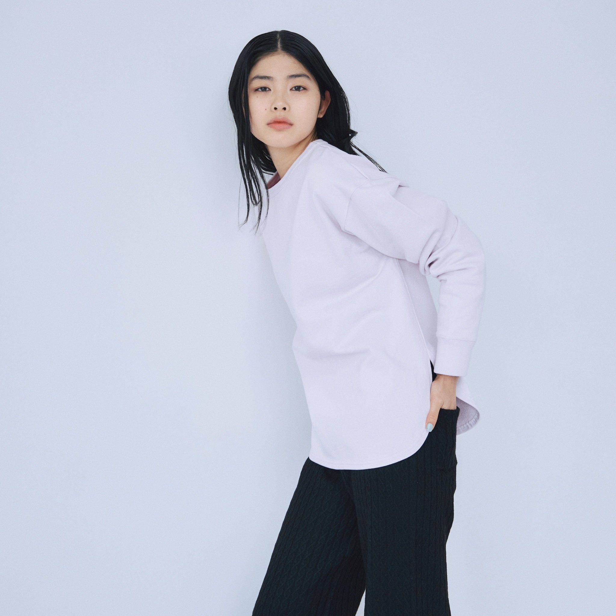 Heavy OZ Sweat round hem pullover