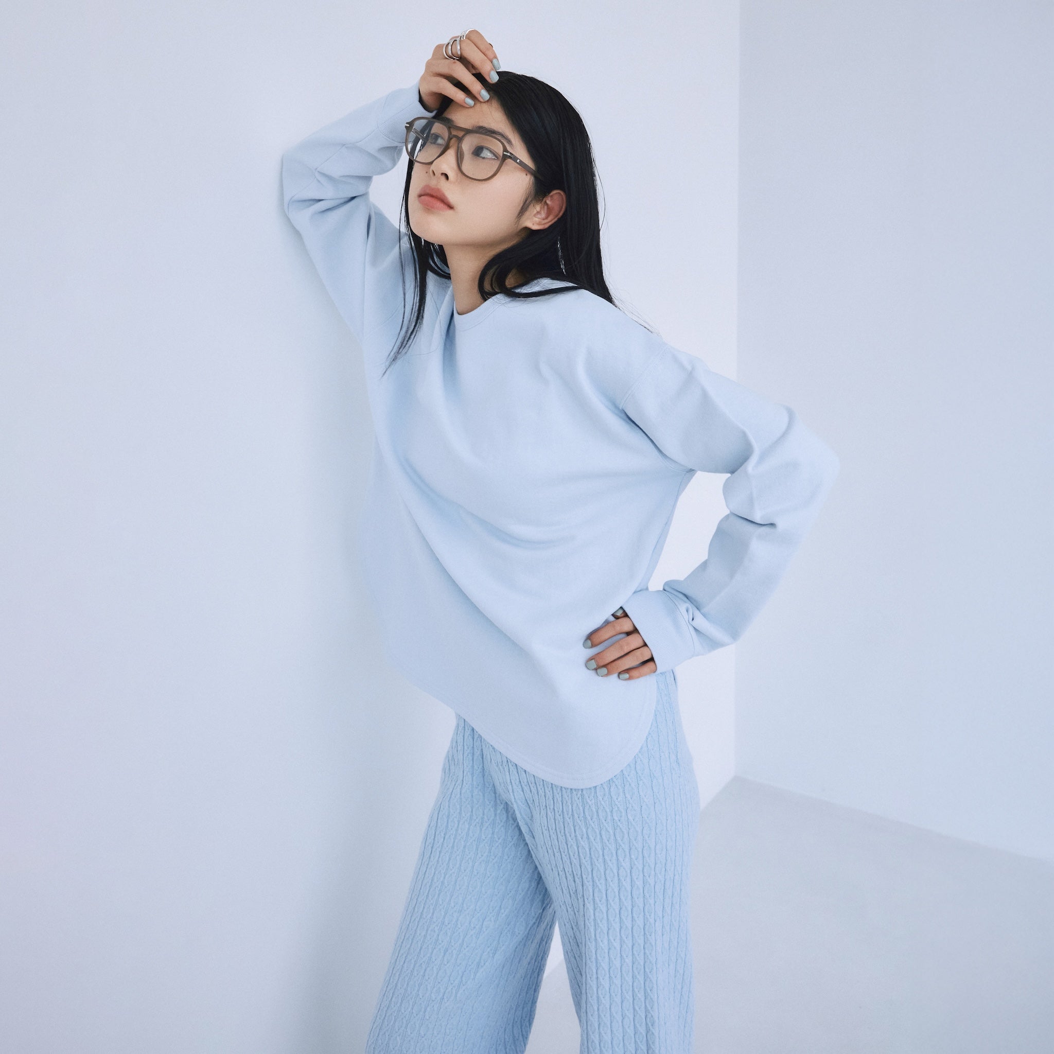 heavy OZ Sweatラウンドヘムプルオーバー