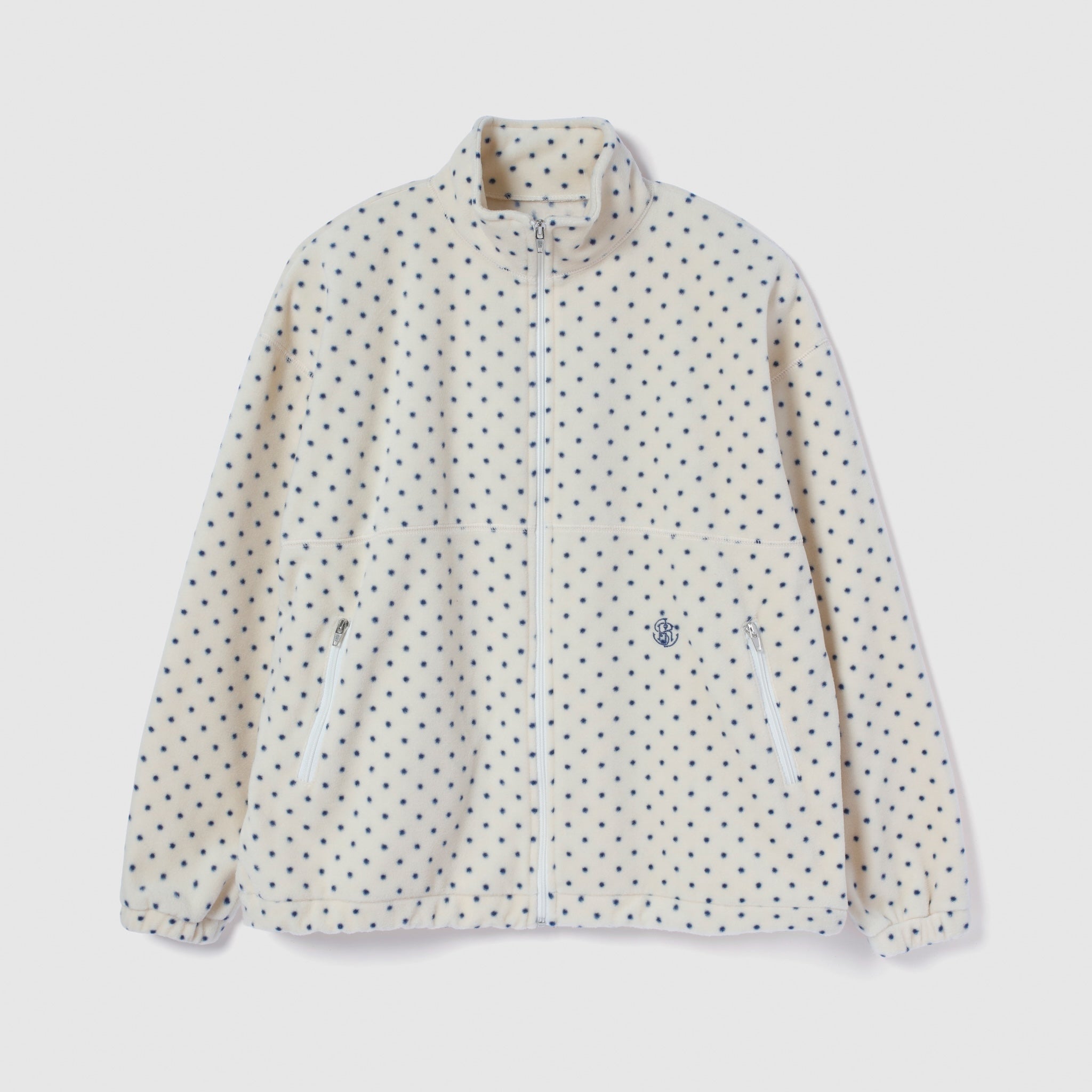 Cozy Fleece Dot Zip Hoodie