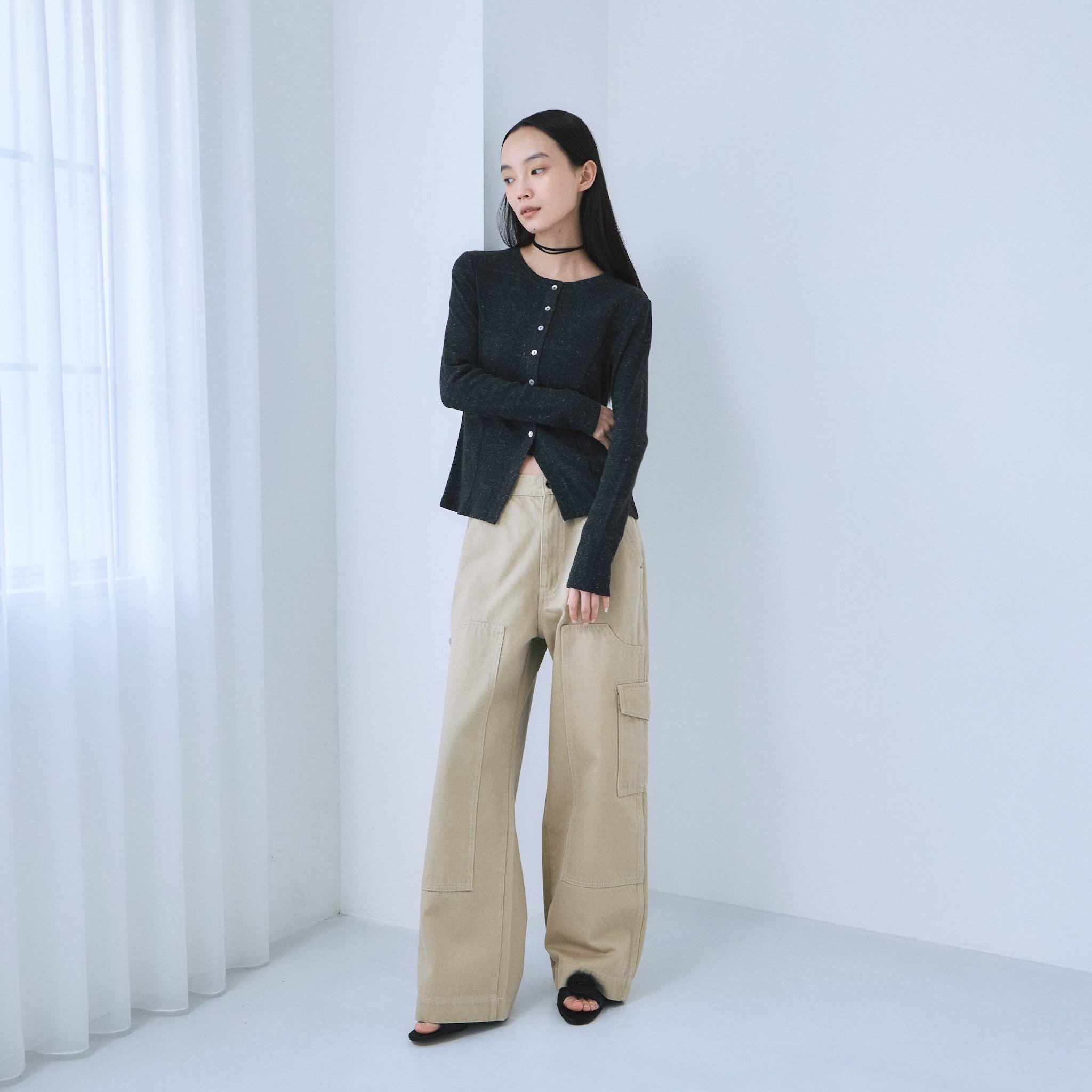 Knee Patch Loose Cargo Pants