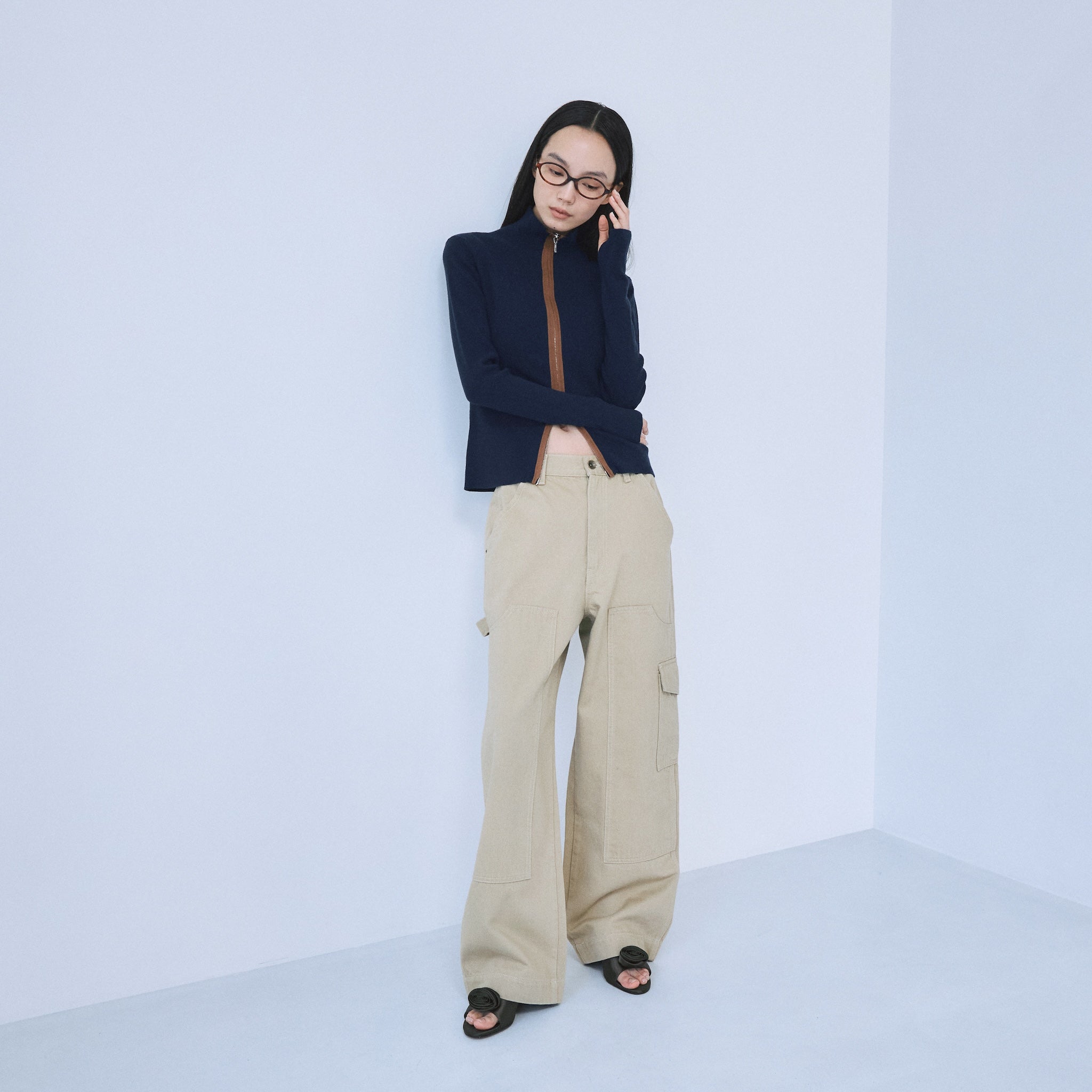 Knee Patch Loose Cargo Pants