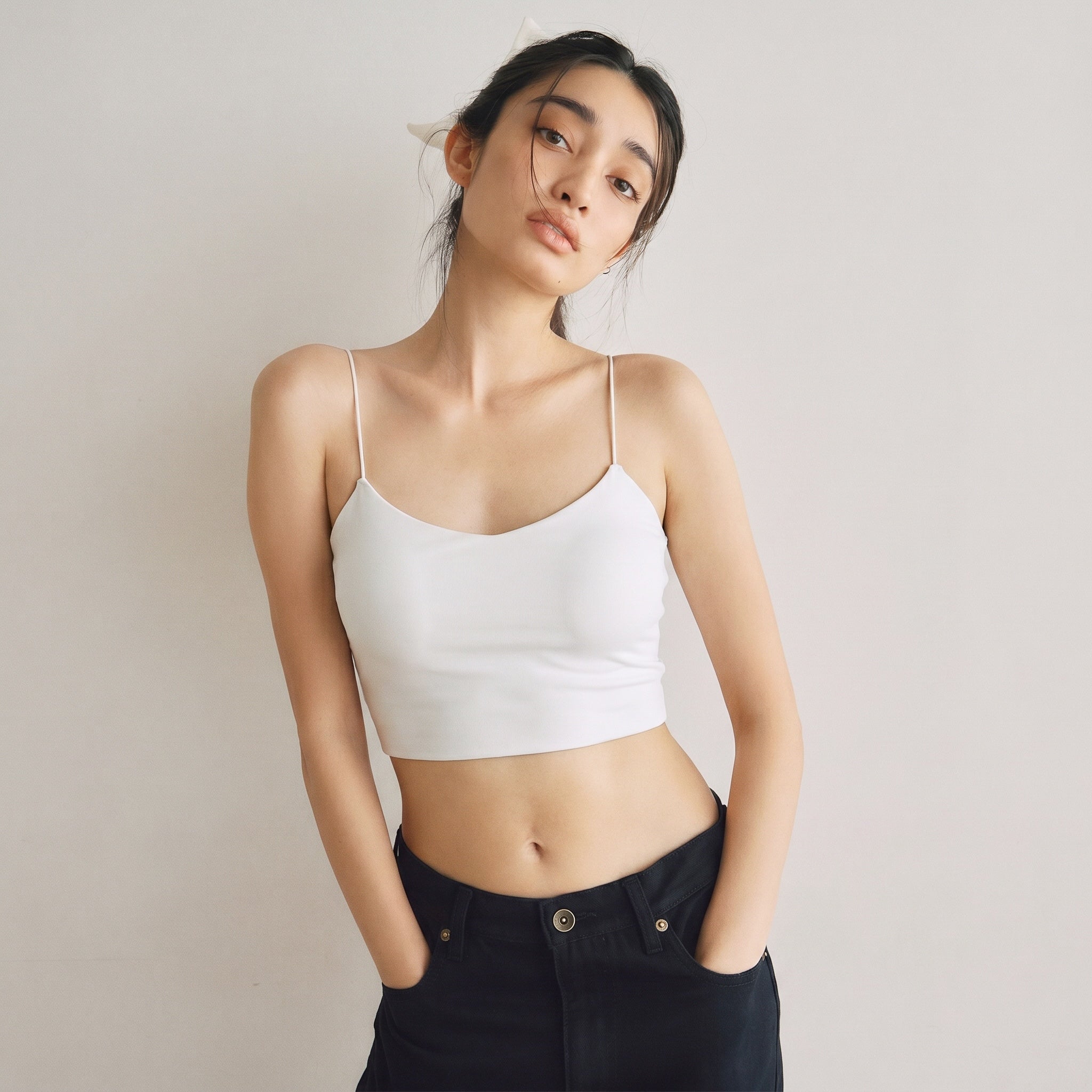 FitパッドマシュマロスパゲッティBRAキャミ