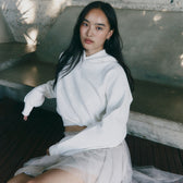 Volume Sweat Short Hoodie Pullover